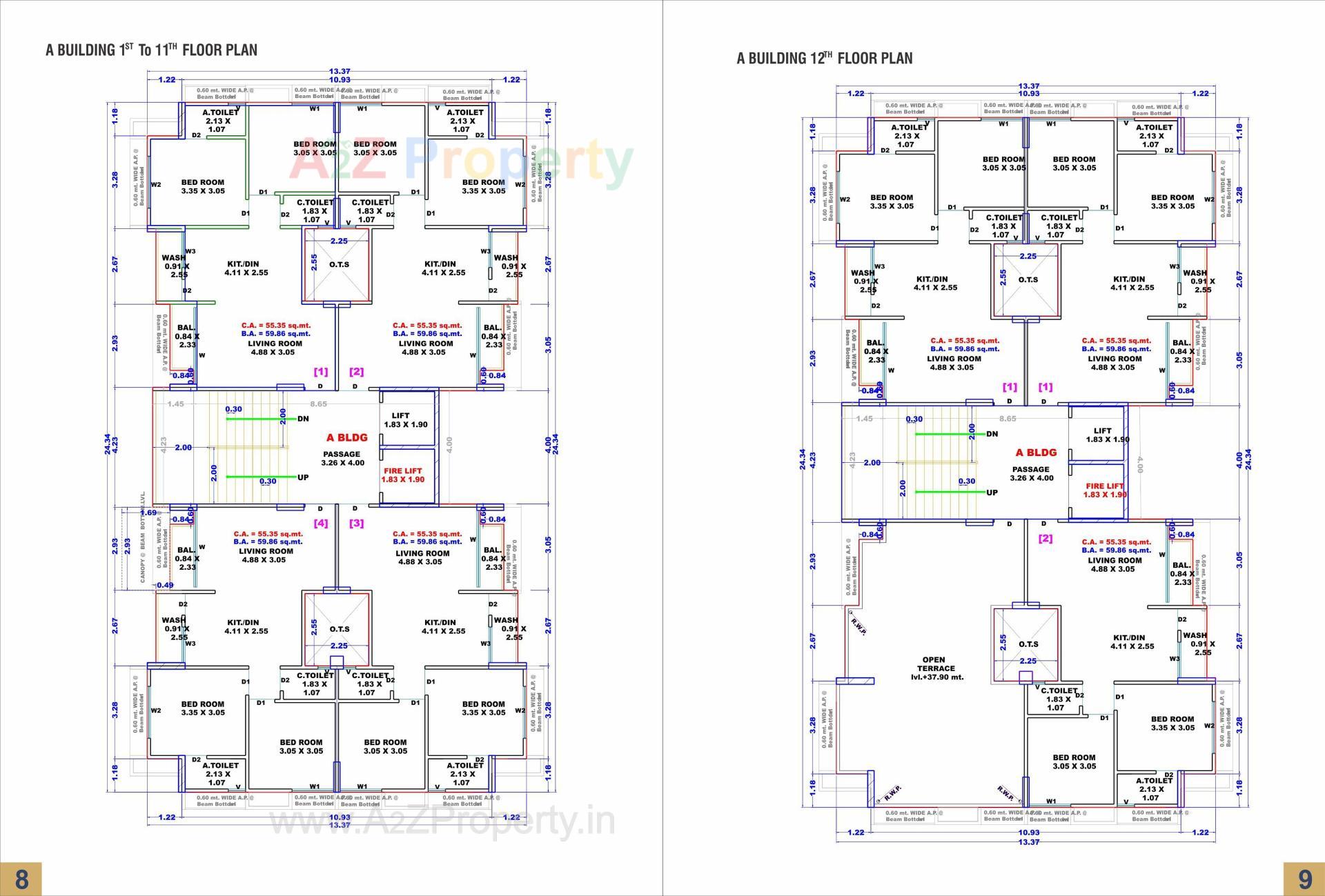 Layout of real estate project Seven Luxuria located at Dindoli, Surat, Gujarat