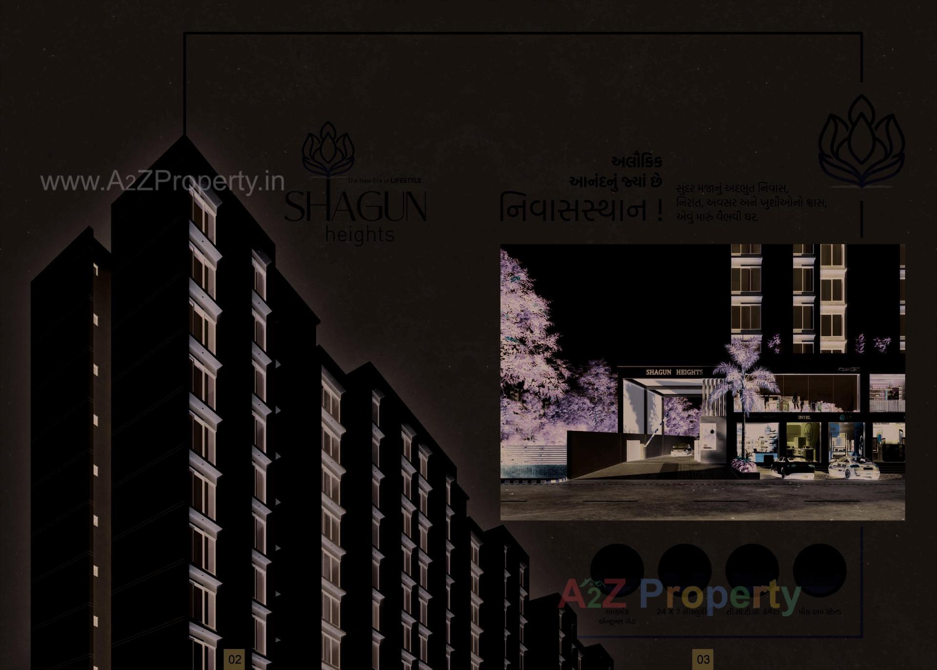 3D Elevation of real estate project Shagun Heights located at Singanpore, Surat, Gujarat