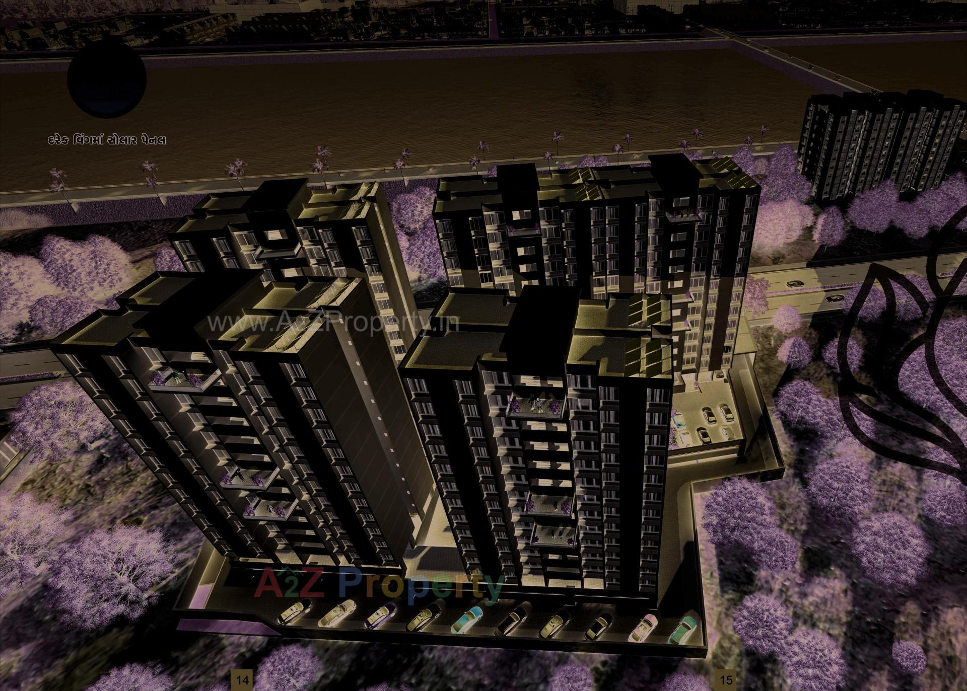 3D Elevation of real estate project Shagun Heights located at Singanpore, Surat, Gujarat