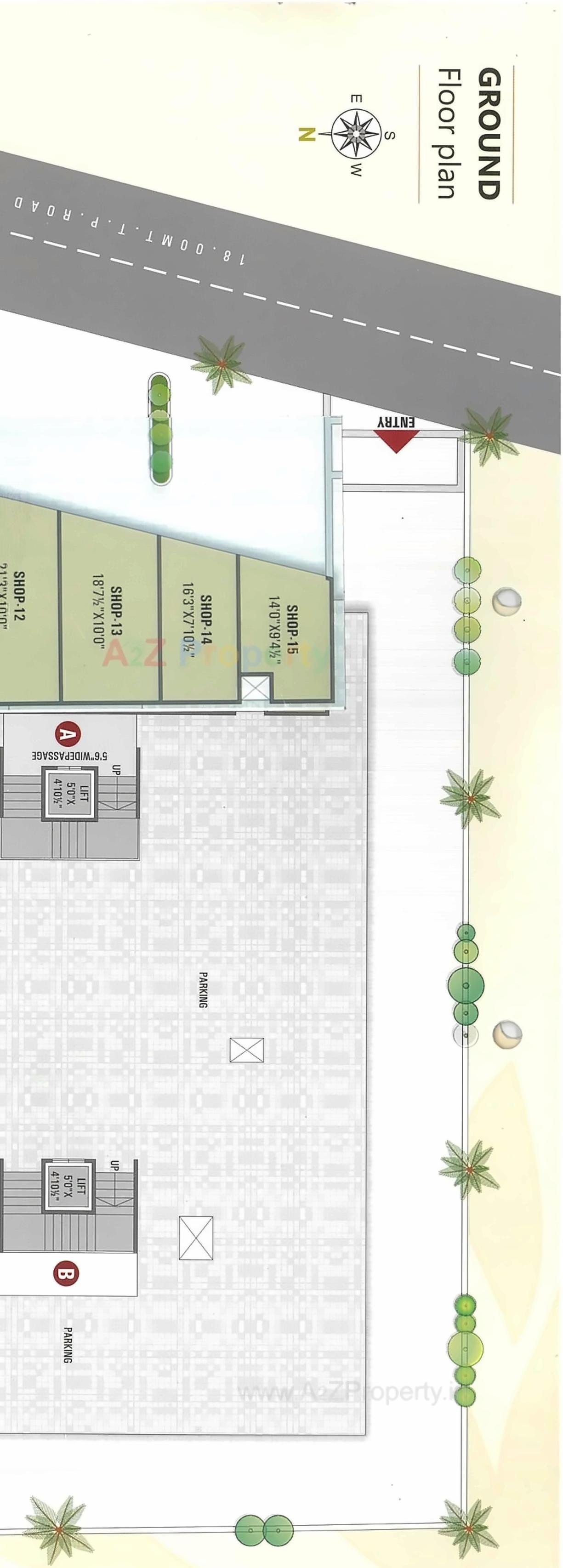 Layout of real estate project Shakti Poojan located at Kosad, Surat, Gujarat