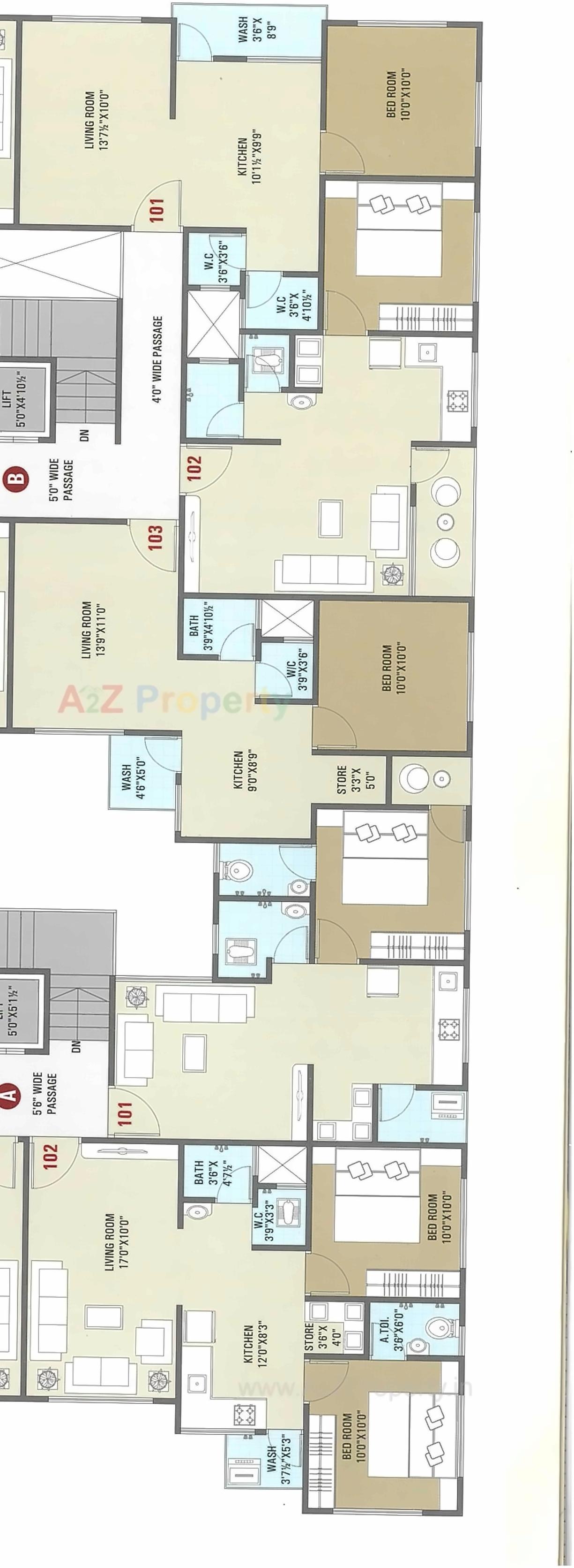 Layout of real estate project Shakti Poojan located at Kosad, Surat, Gujarat