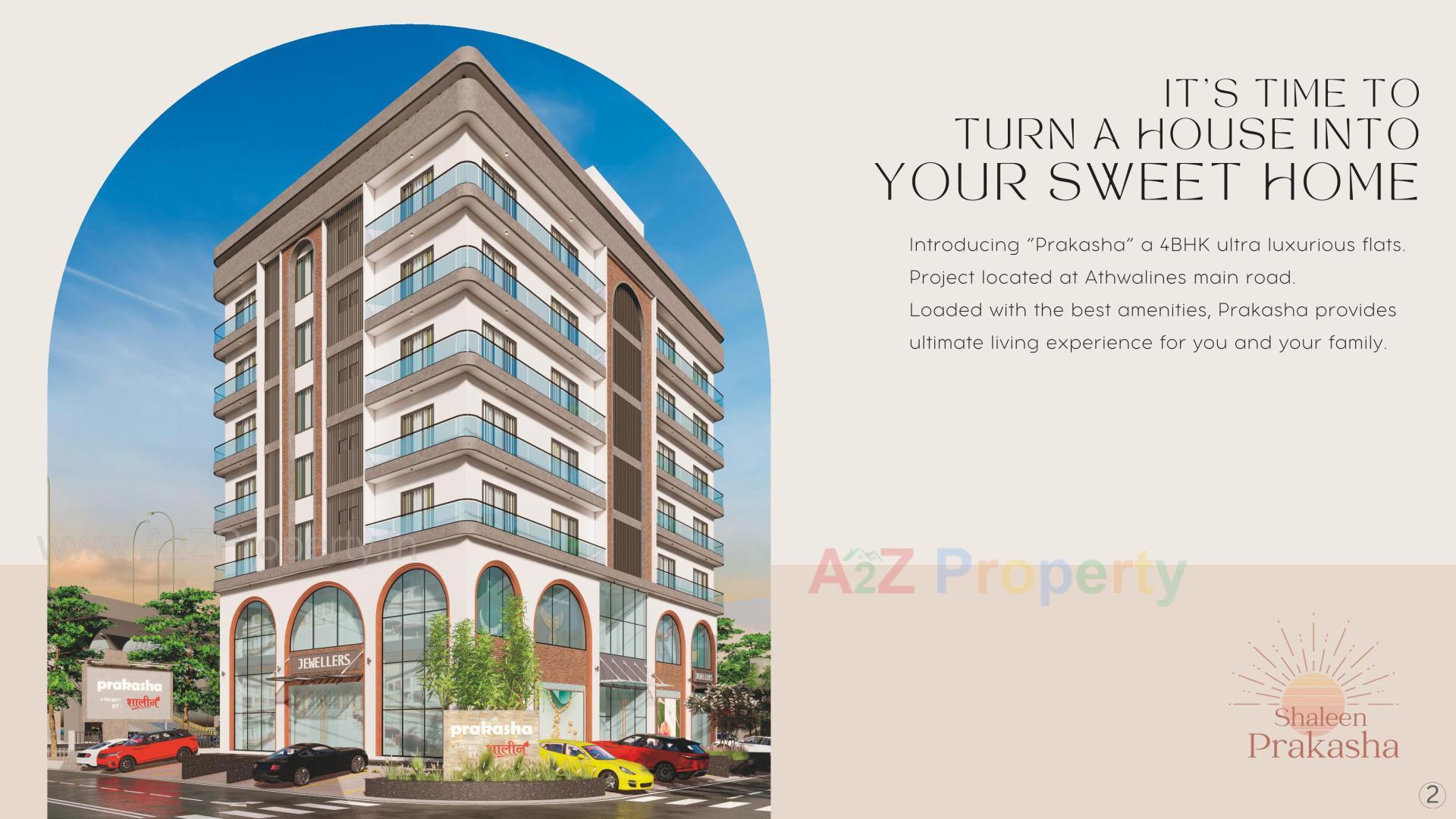3D Elevation of real estate project Shaleen Prakasha located at Athwa, Surat, Gujarat