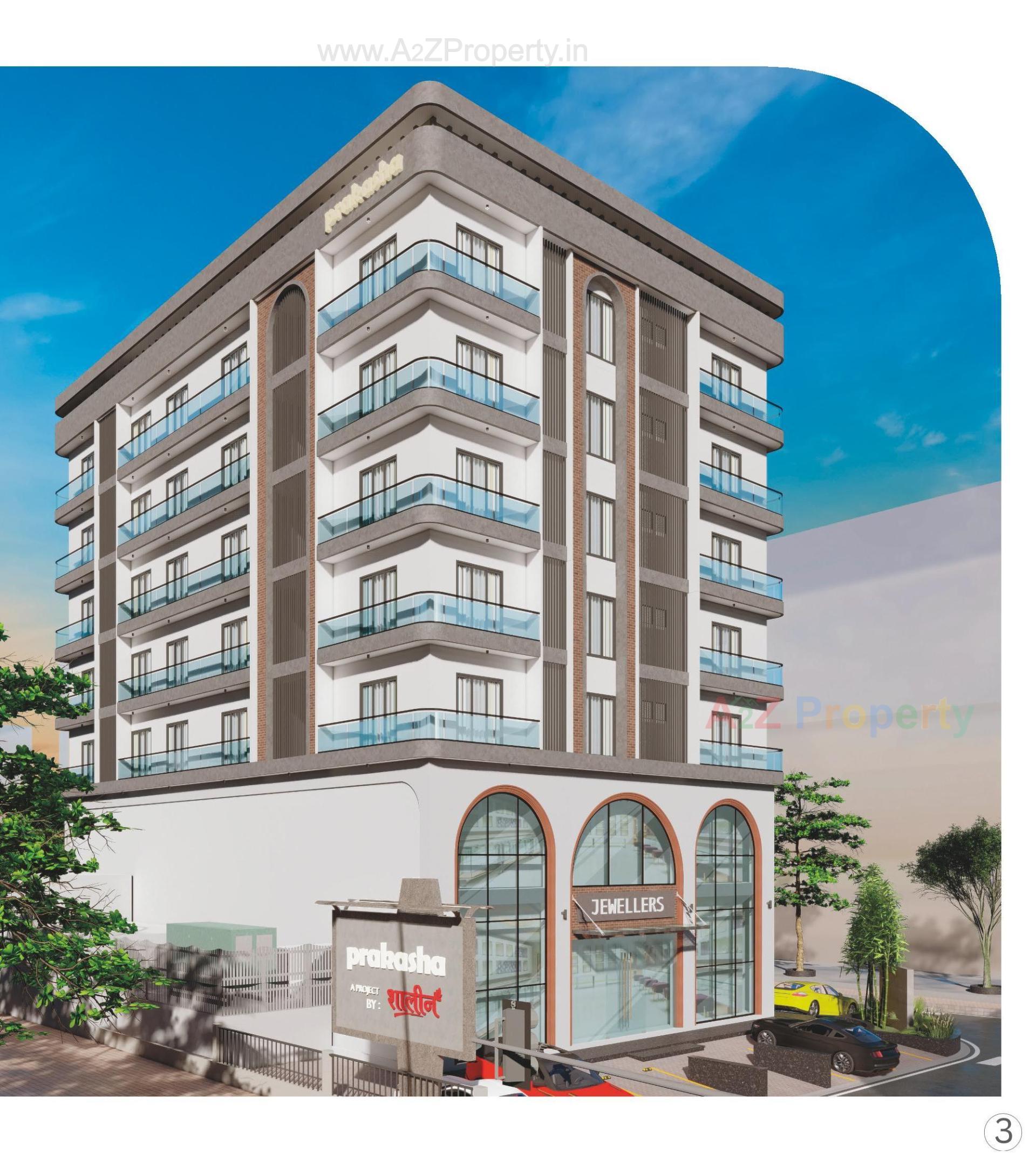 3D Elevation of real estate project Shaleen Prakasha located at Athwa, Surat, Gujarat