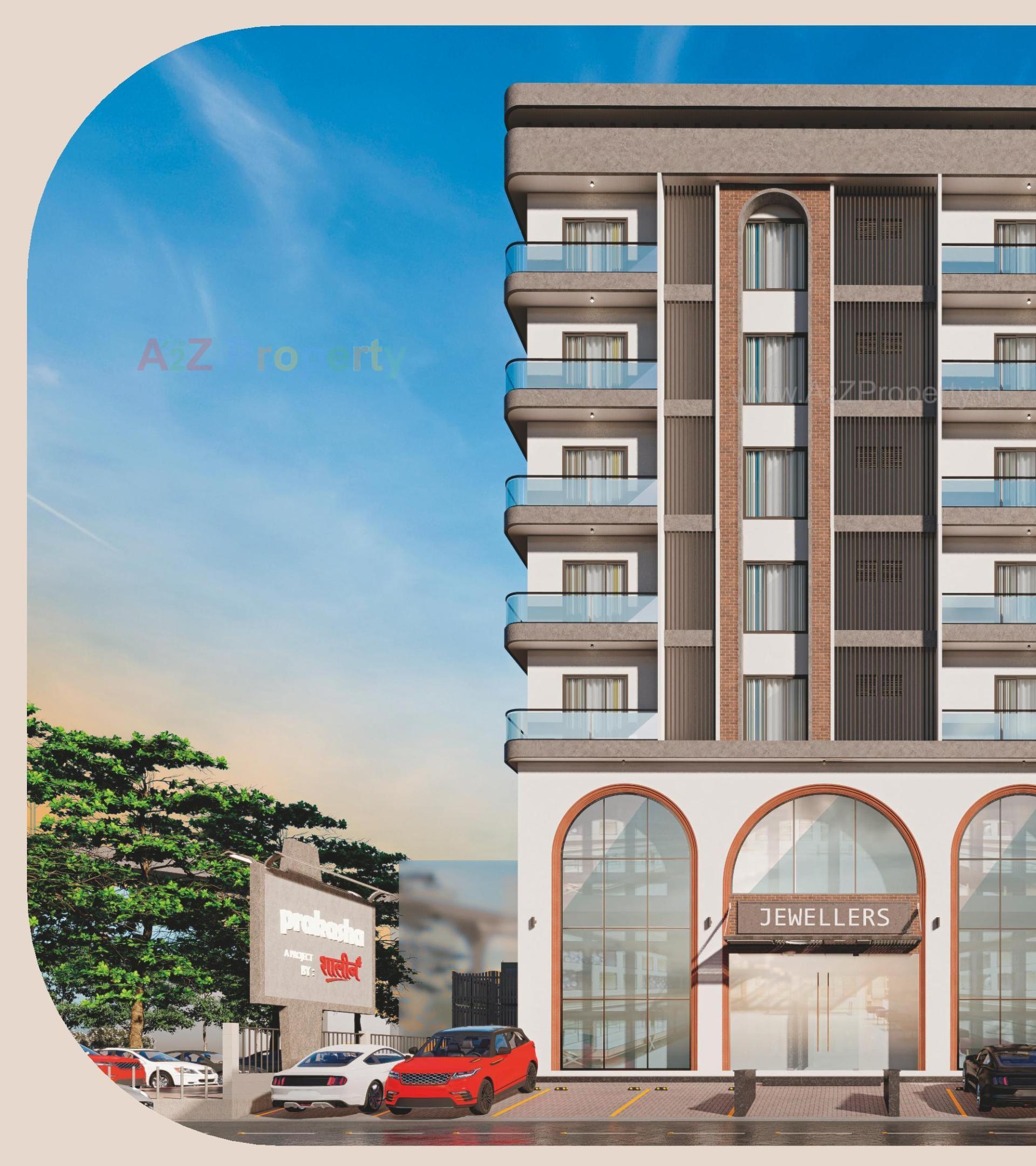 3D Elevation of real estate project Shaleen Prakasha located at Athwa, Surat, Gujarat