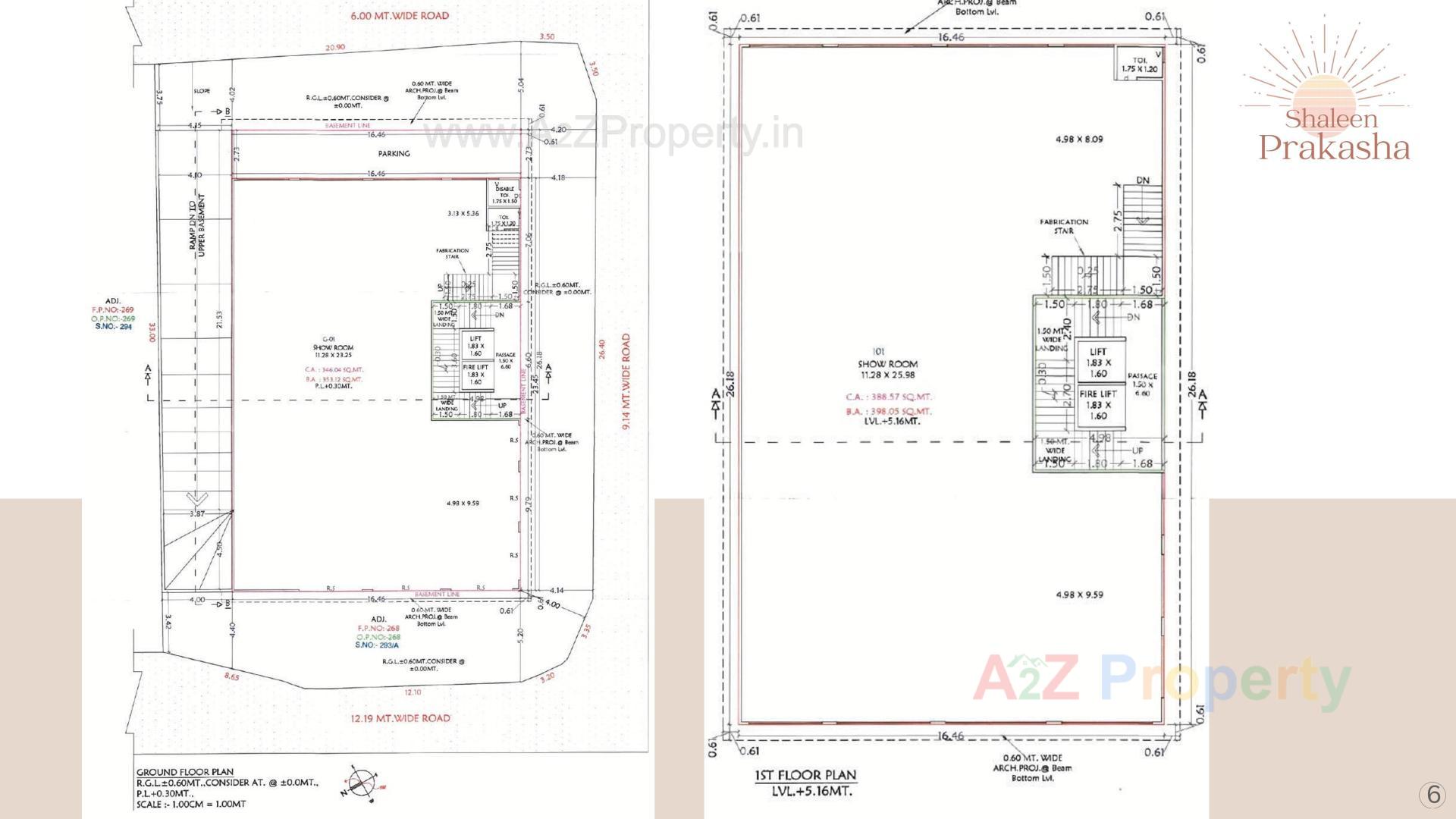 Layout of real estate project Shaleen Prakasha located at Athwa, Surat, Gujarat