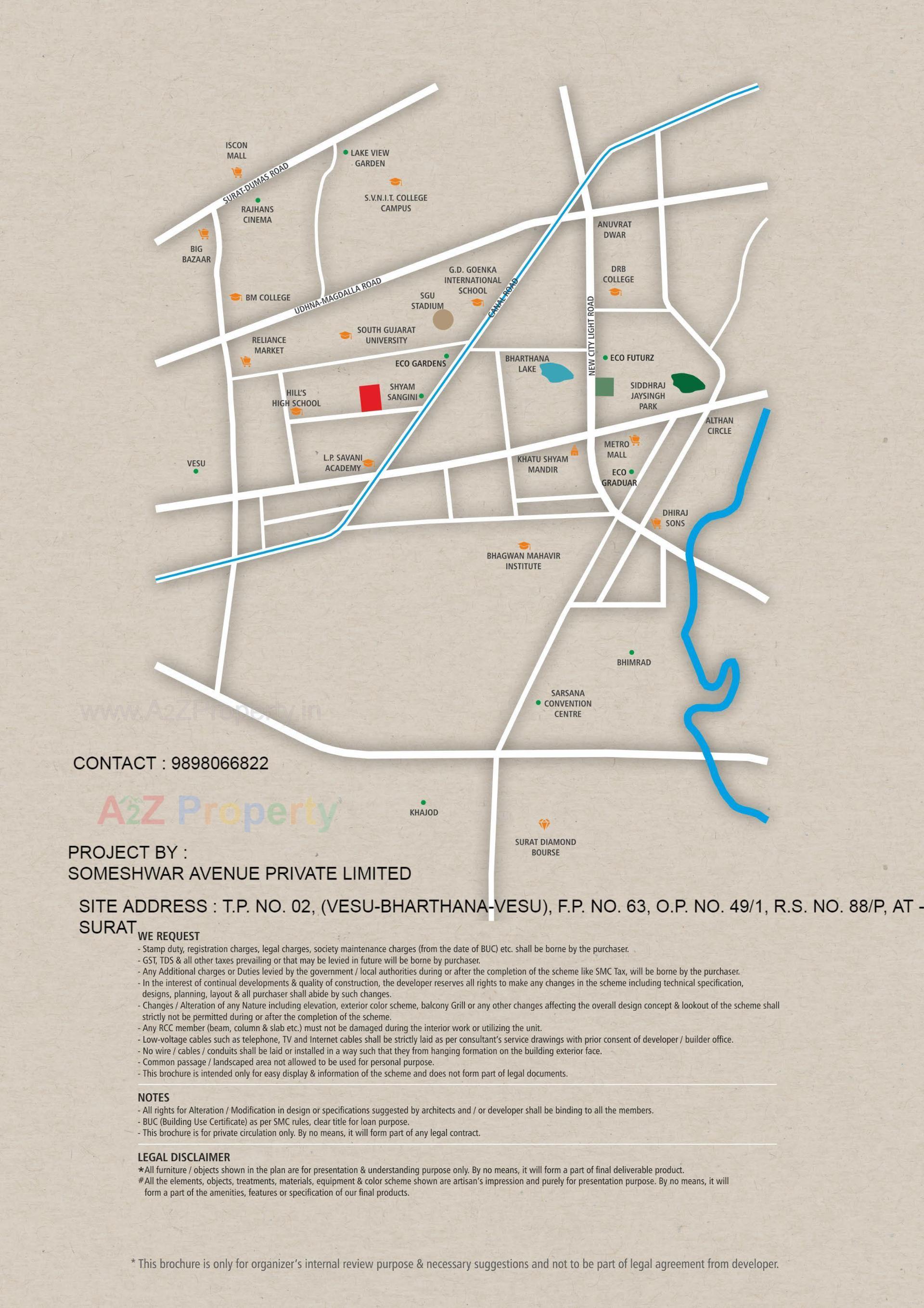  of real estate project Shaligram Flats located at Vesu, Surat, Gujarat