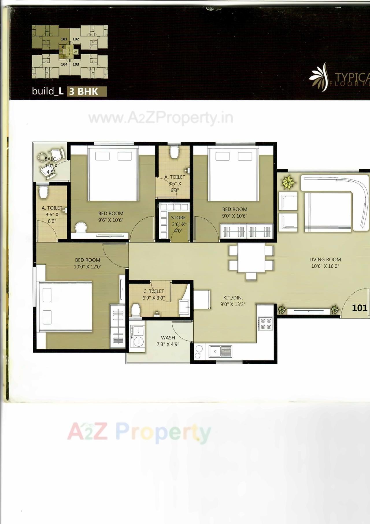 Layout of real estate project Shaligram Flora located at Navagam, Surat, Gujarat