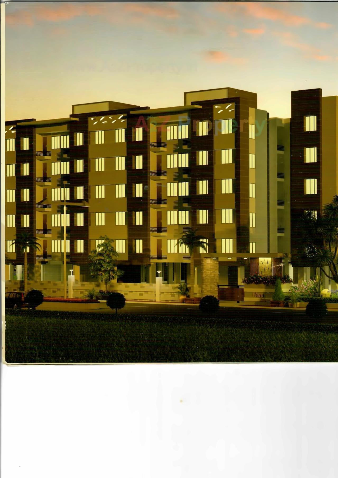3D Elevation of real estate project Shaligram Flora located at Navagam, Surat, Gujarat