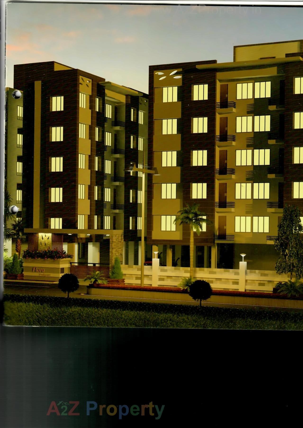 3D Elevation of real estate project Shaligram Flora located at Navagam, Surat, Gujarat
