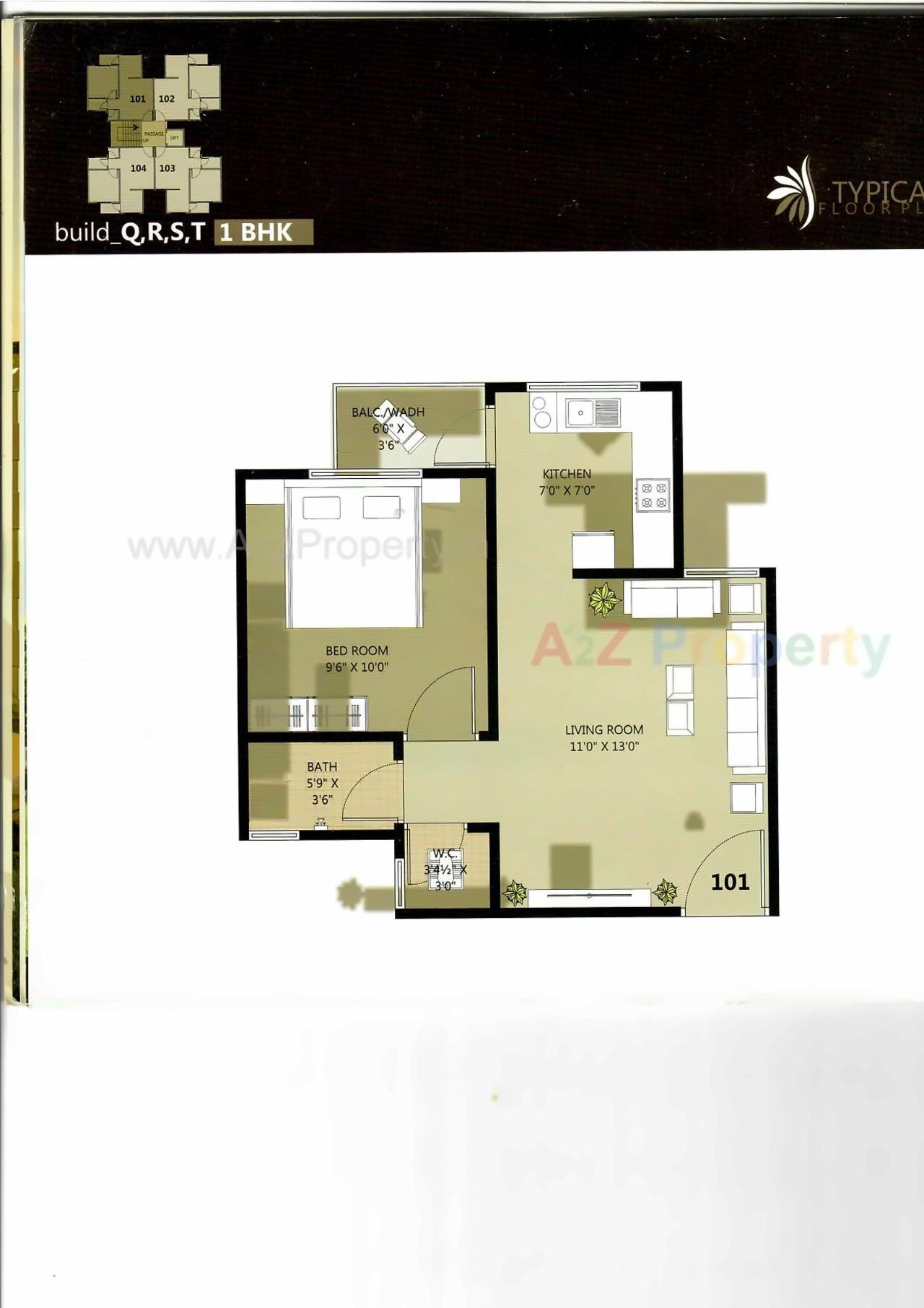 Layout of real estate project Shaligram Flora located at Navagam, Surat, Gujarat