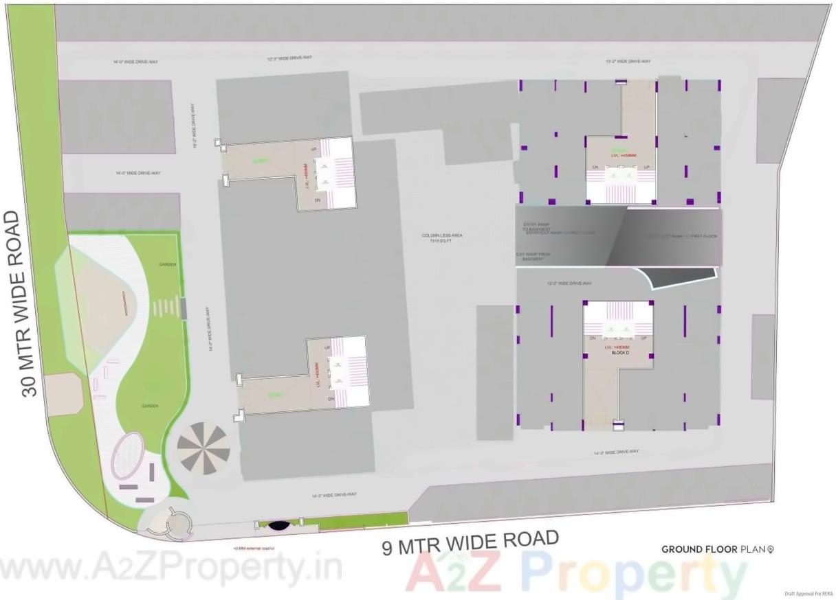 Layout of real estate project Shaligram Kinaro located at Singanpore, Surat, Gujarat