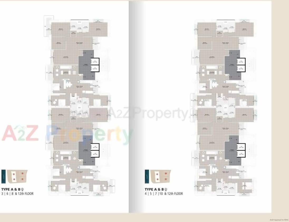 Layout of real estate project Shaligram Kinaro located at Singanpore, Surat, Gujarat