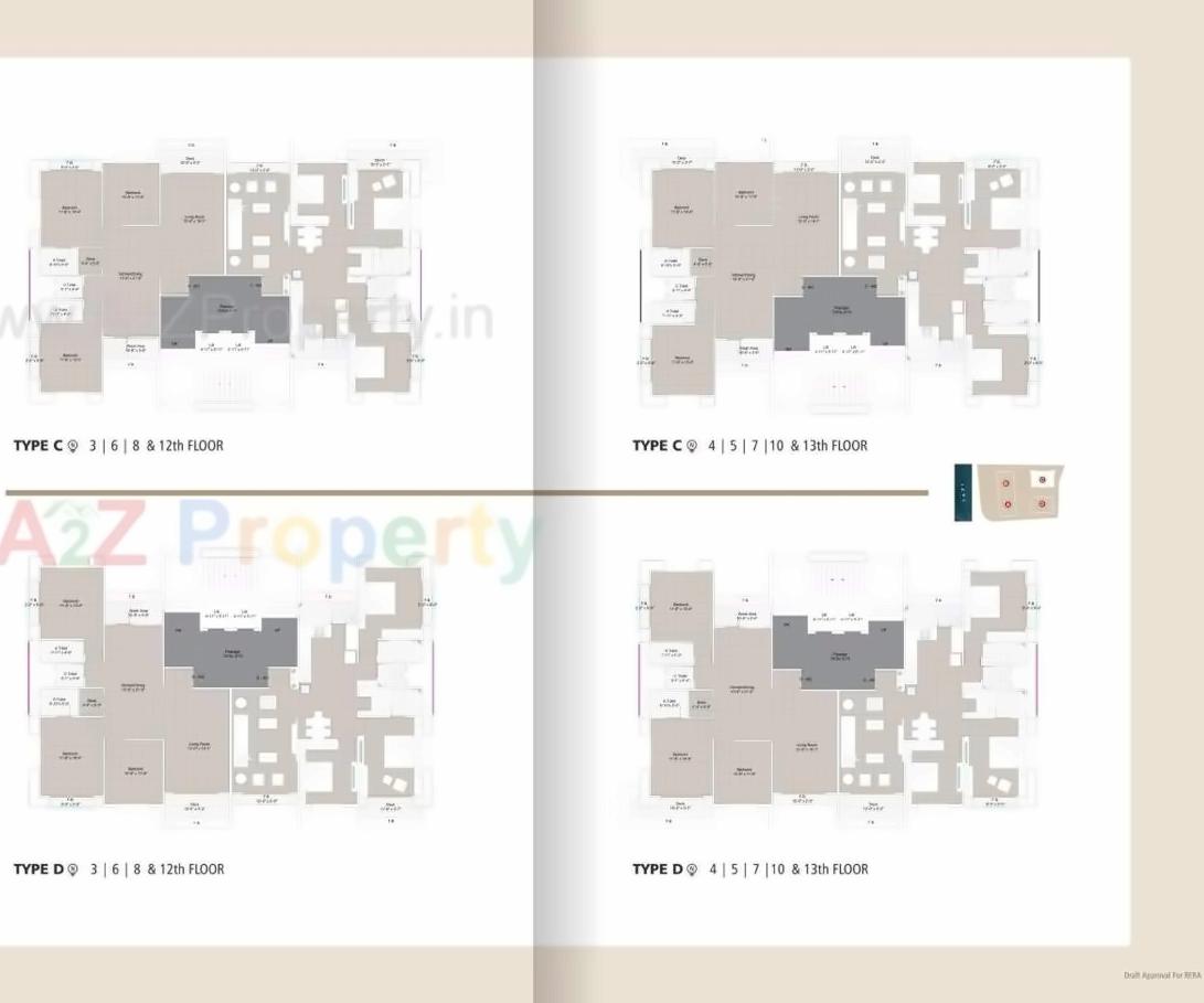 Layout of real estate project Shaligram Kinaro located at Singanpore, Surat, Gujarat