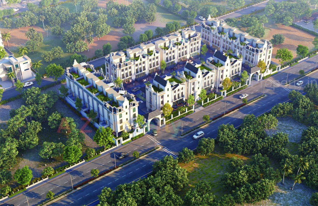 3D Elevation of real estate project Shanta Godavari Luxury Villas located at Vesu, Surat, Gujarat