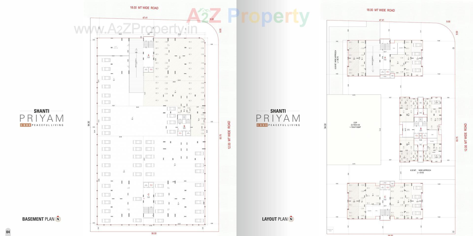 Layout of real estate project Shanti Priyam located at Pal, Surat, Gujarat