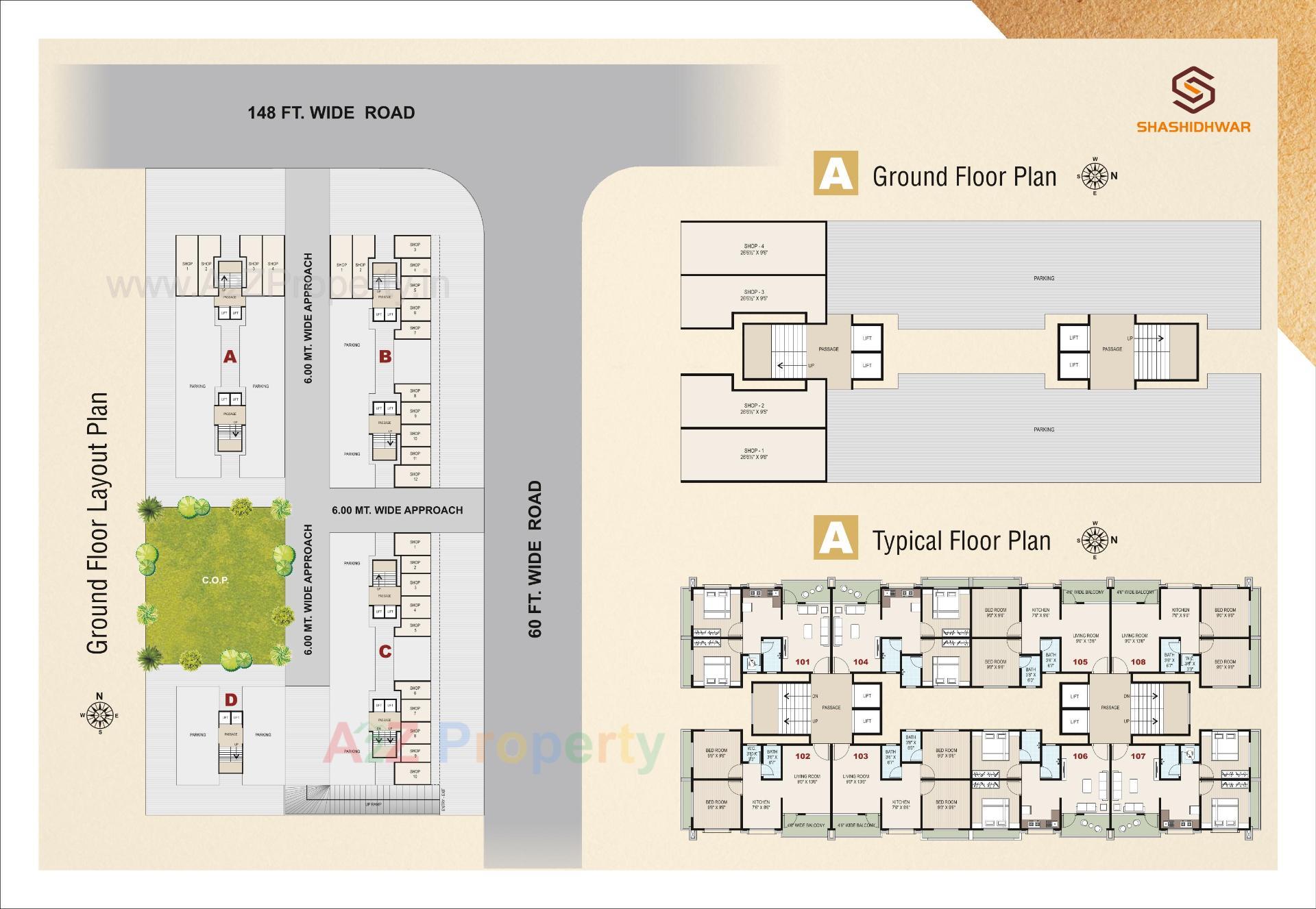 Layout of real estate project Shashidhwar located at Surat, Surat, Gujarat