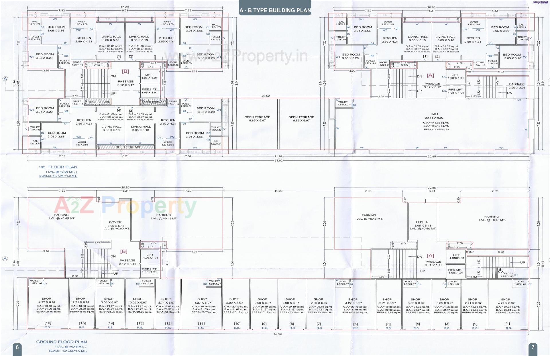 Layout of real estate project Shashwat Luxuria located at Vav, Surat, Gujarat