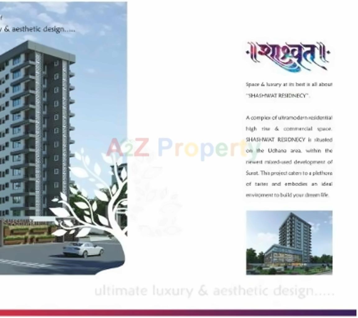 3D Elevation of real estate project Shashwat Residency located at Udhna, Surat, Gujarat