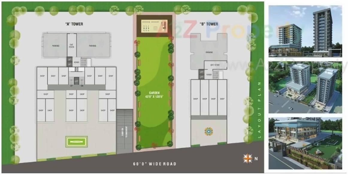 Layout of real estate project Shashwat Residency located at Udhna, Surat, Gujarat