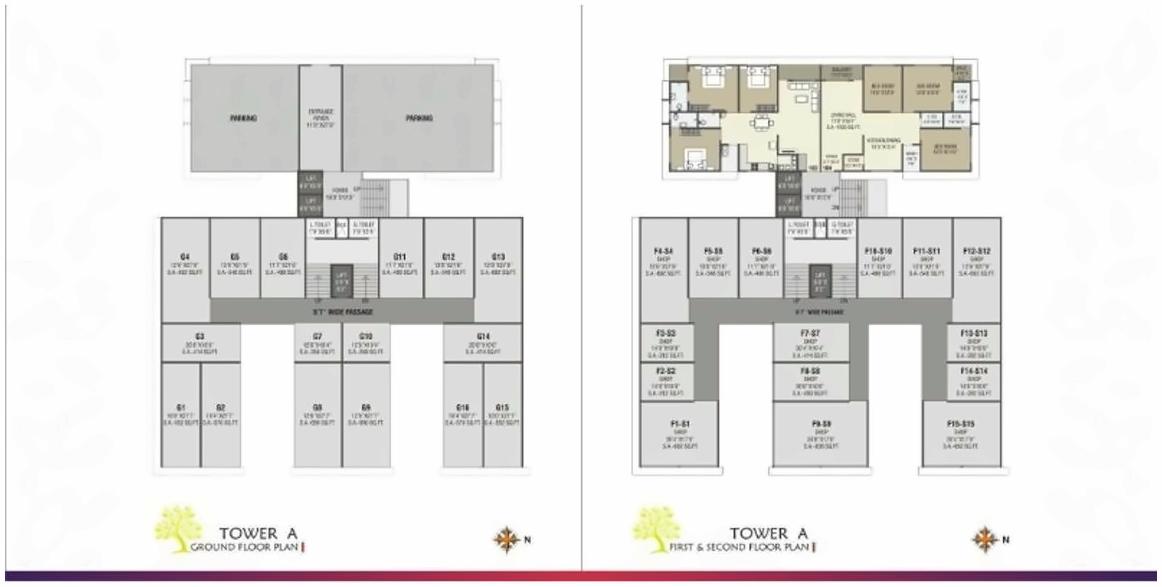 Layout of real estate project Shashwat Residency located at Udhna, Surat, Gujarat