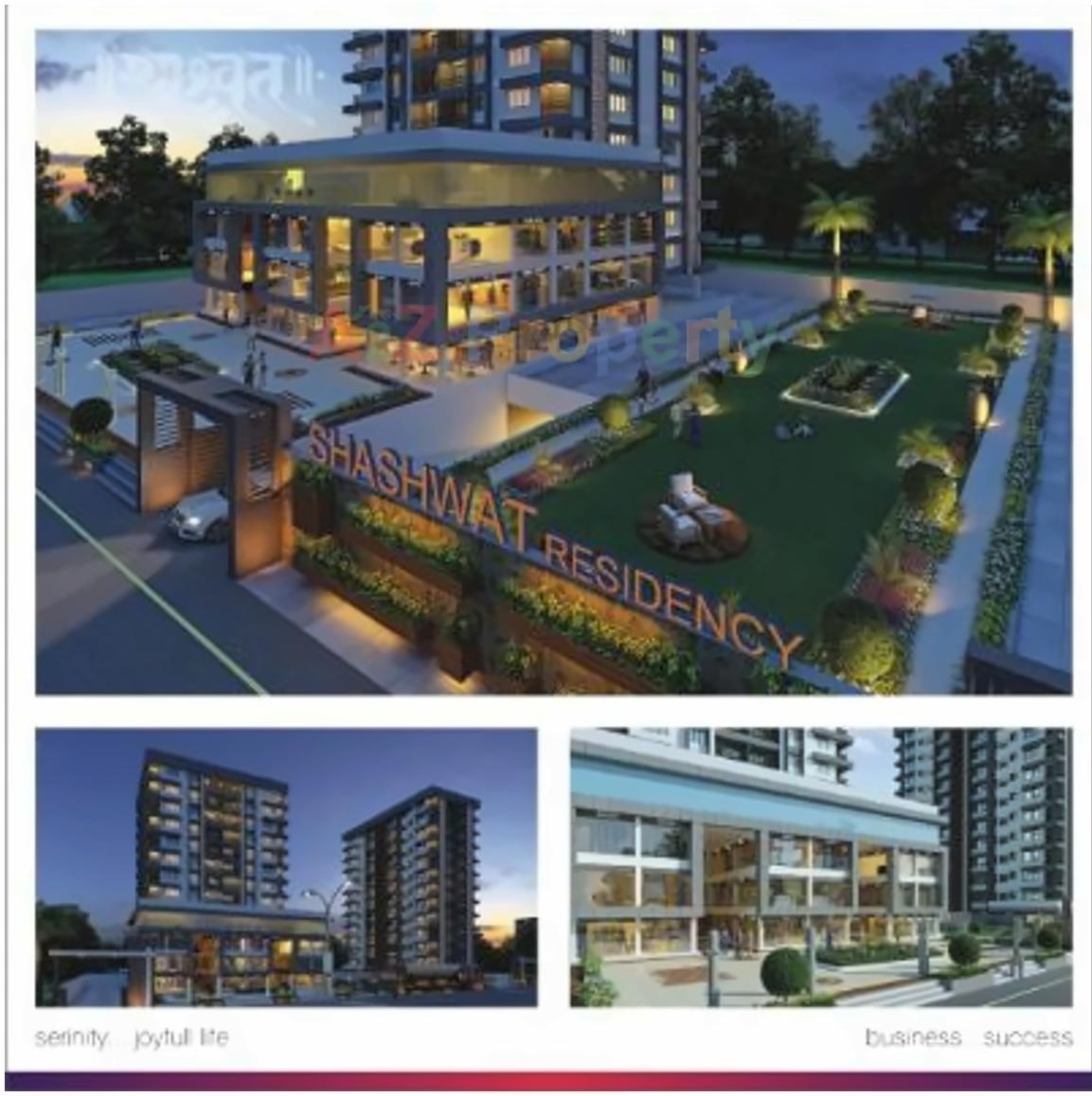 3D Elevation of real estate project Shashwat Residency located at Udhna, Surat, Gujarat