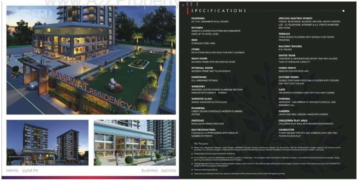  of real estate project Shashwat Residency located at Udhna, Surat, Gujarat