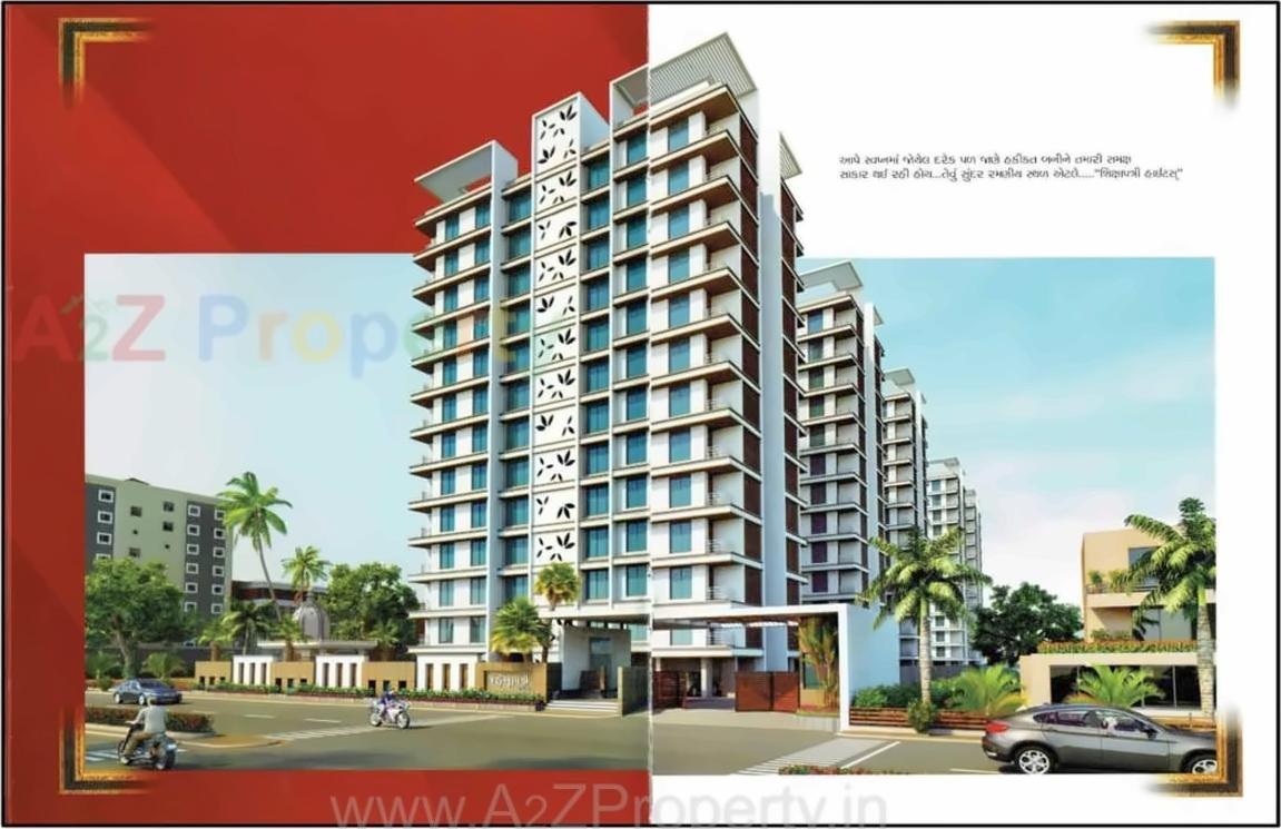 3D Elevation of real estate project Shikshapatri Heights located at Kosad, Surat, Gujarat