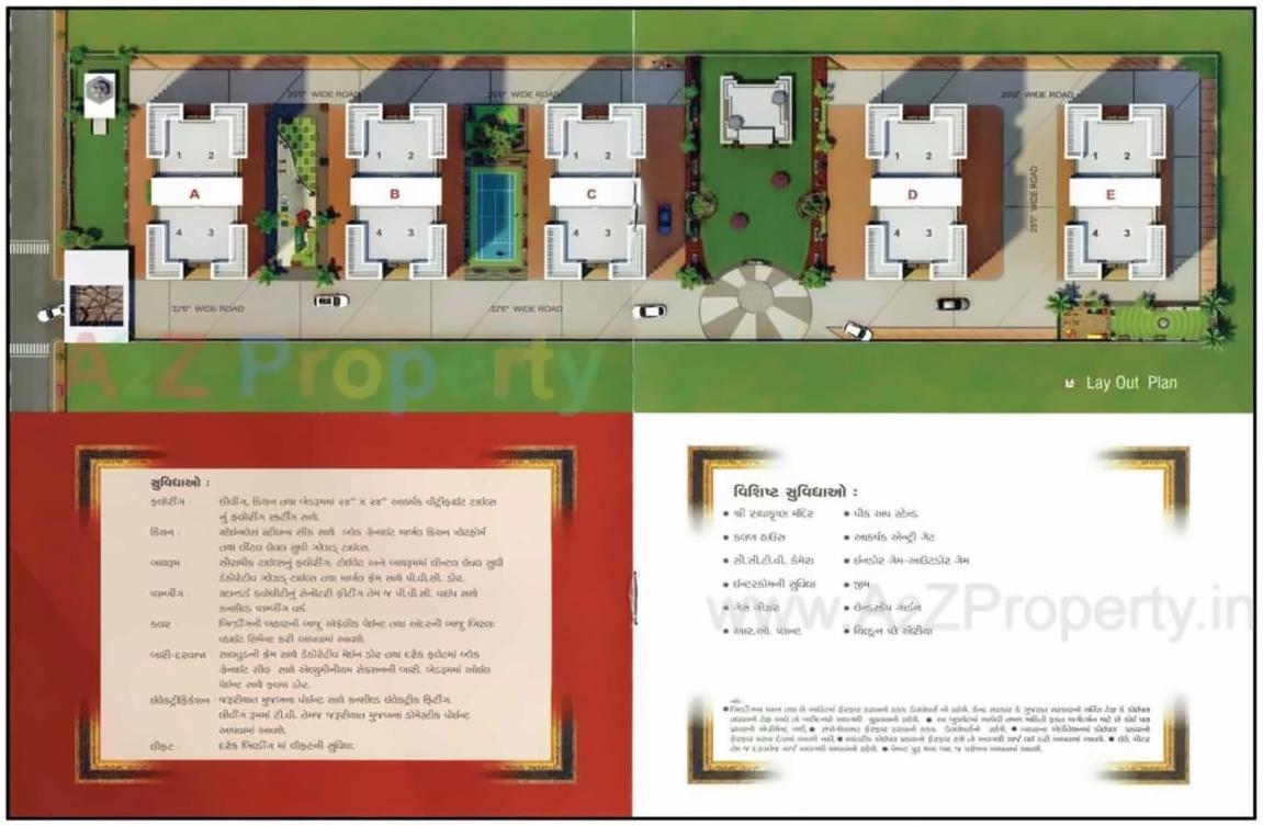 Layout of real estate project Shikshapatri Heights located at Kosad, Surat, Gujarat