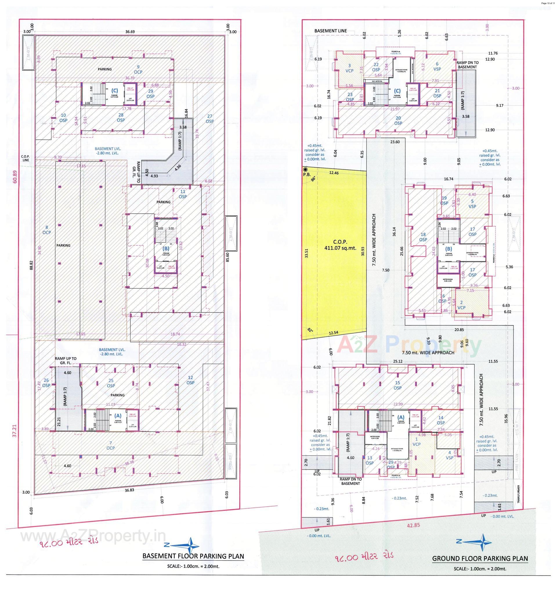 Layout of real estate project Shilalekh Imperia located at Pal, Surat, Gujarat