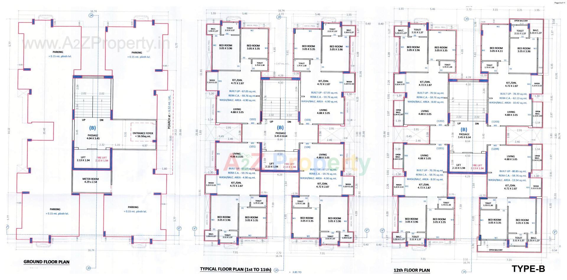 Layout of real estate project Shilalekh Imperia located at Pal, Surat, Gujarat