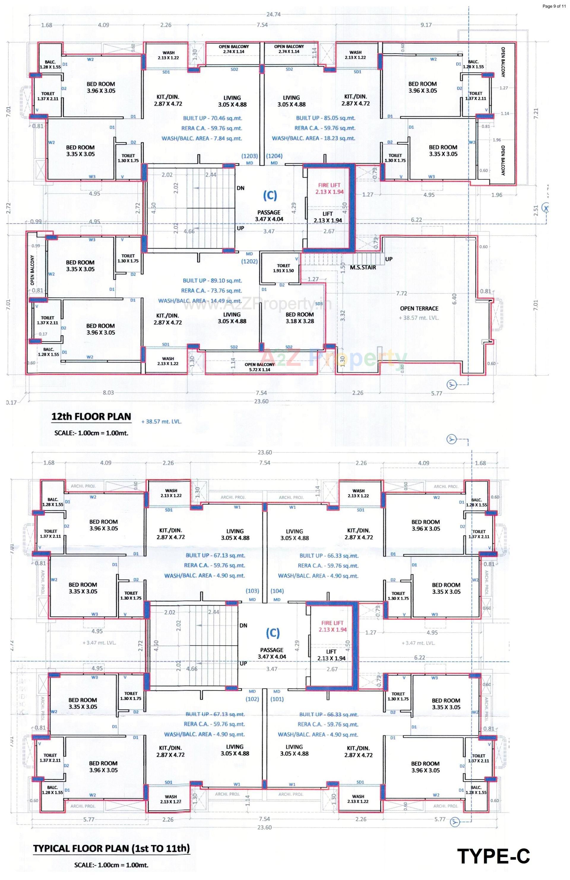 Layout of real estate project Shilalekh Imperia located at Pal, Surat, Gujarat