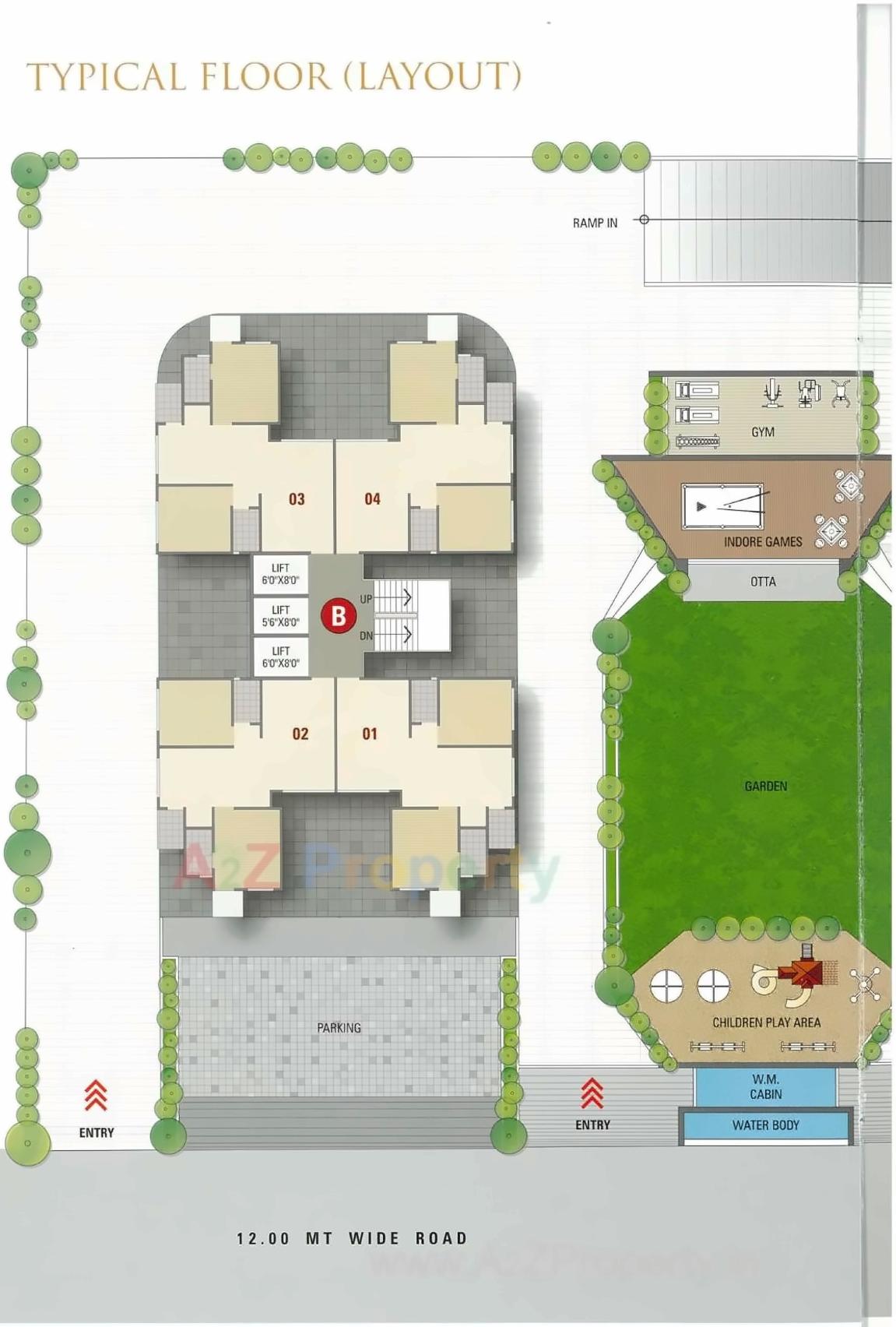 Layout of real estate project Shiv Digja located at Pal, Surat, Gujarat