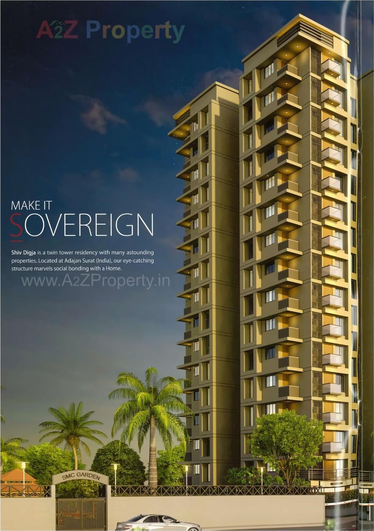 3D Elevation of real estate project Shiv Digja located at Pal, Surat, Gujarat