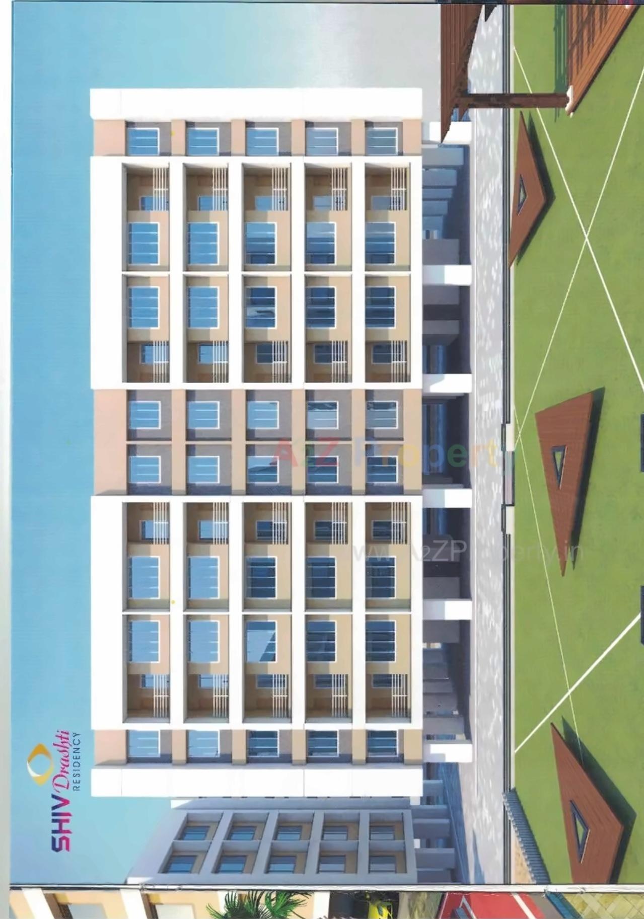 3D Elevation of real estate project Shiv Drashti Residency located at Pardi, Surat, Gujarat