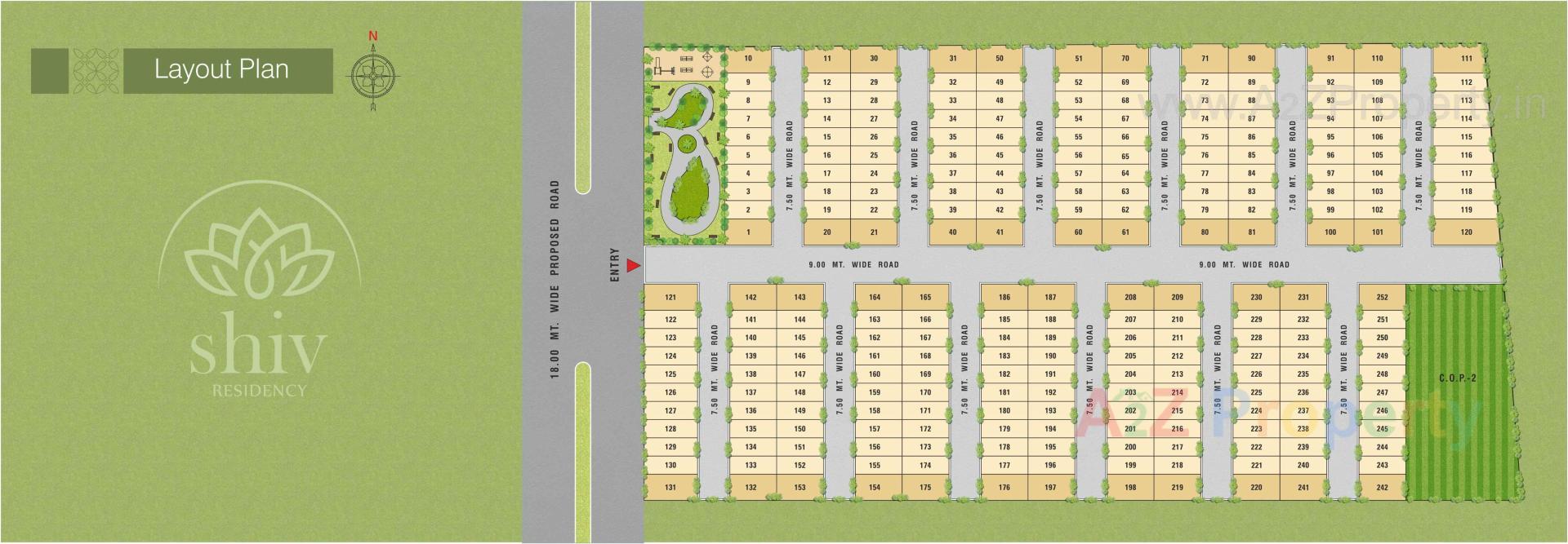 Layout of real estate project Shiv Residency located at Saniya-kande, Surat, Gujarat
