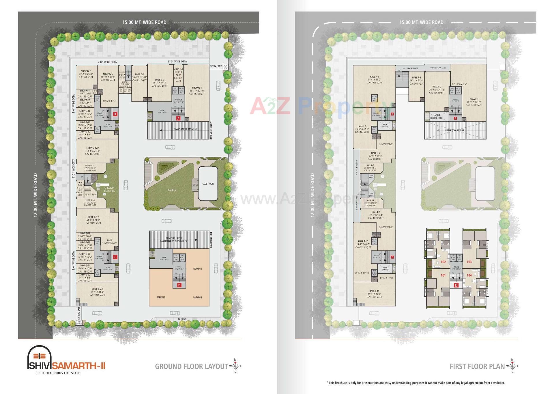 Layout of real estate project Shiv Samarth located at Pal, Surat, Gujarat