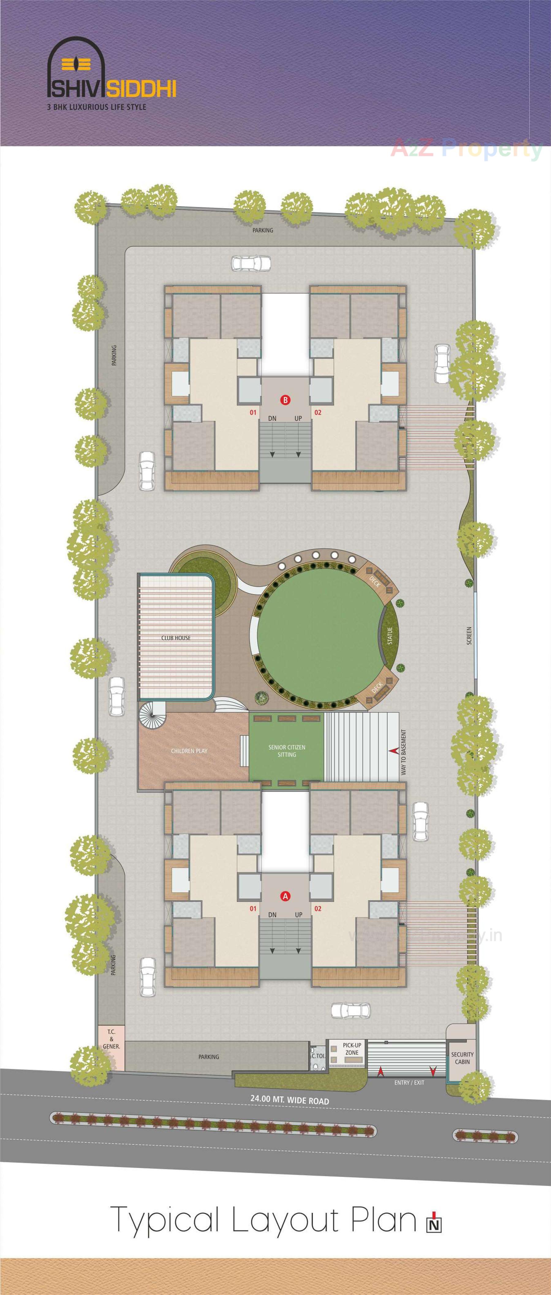 Layout of real estate project Shiv Siddhi located at Pal, Surat, Gujarat