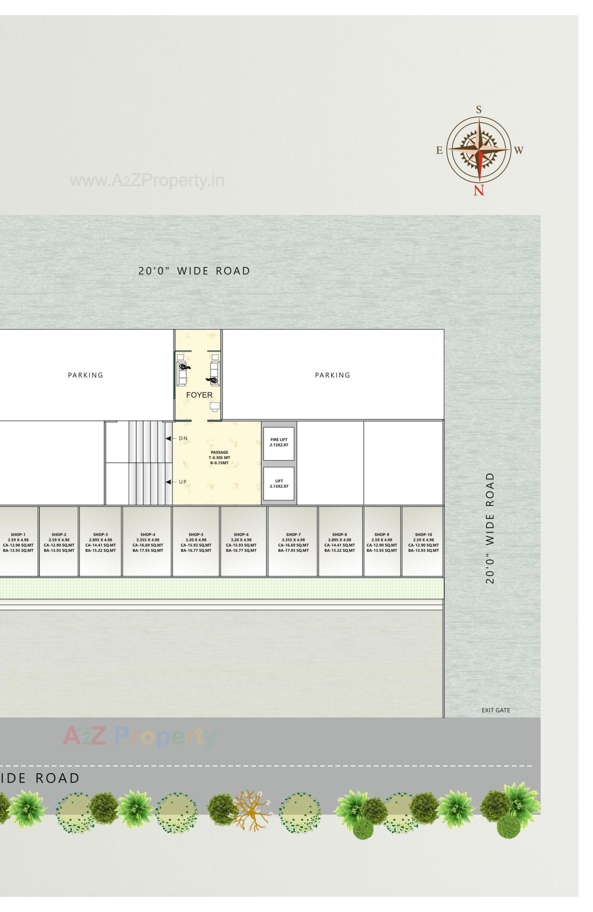 Layout of real estate project Shivalik Candle located at Bhimrad, Surat, Gujarat