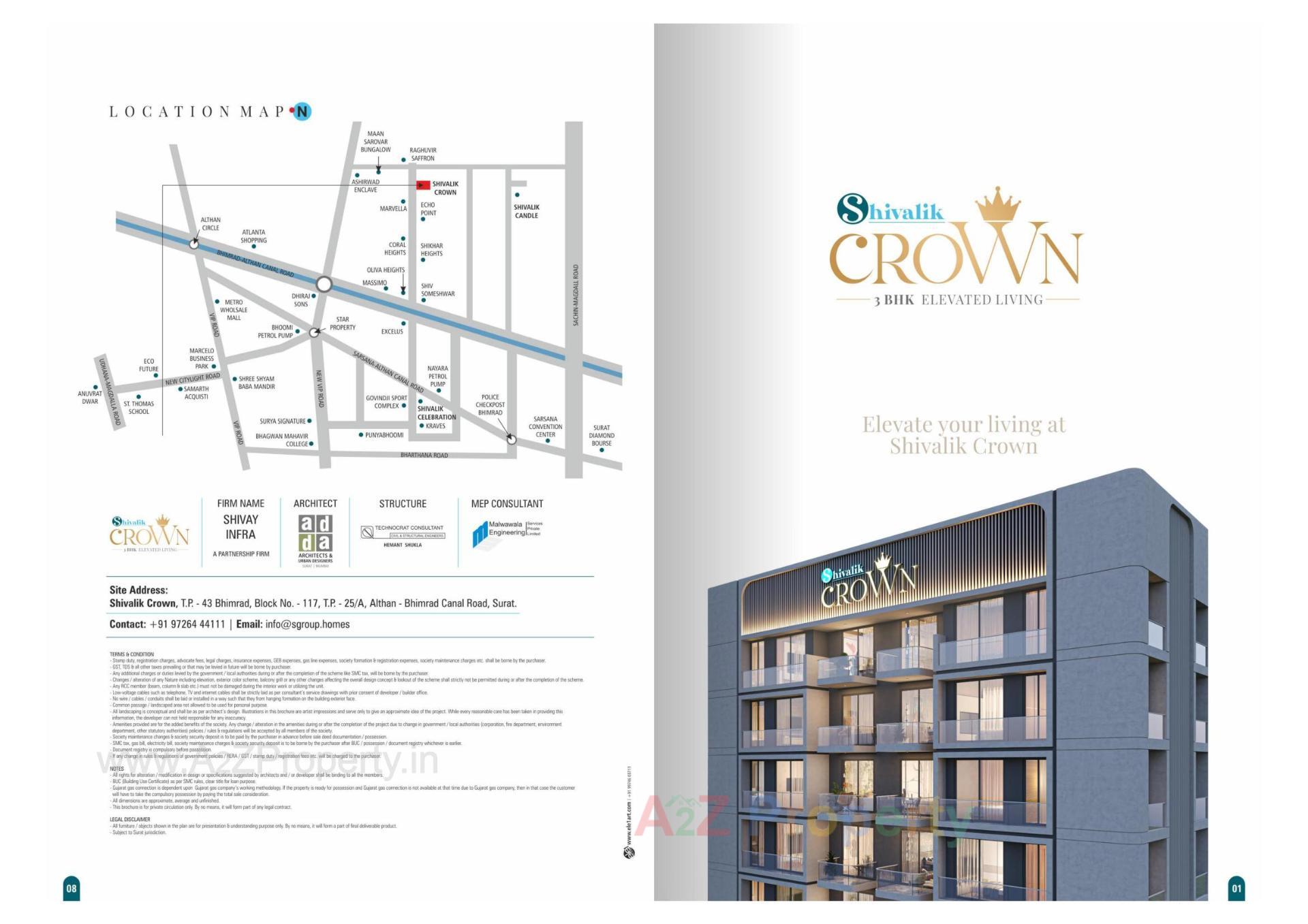  of real estate project Shivalik Crown located at Bhimrad, Surat, Gujarat