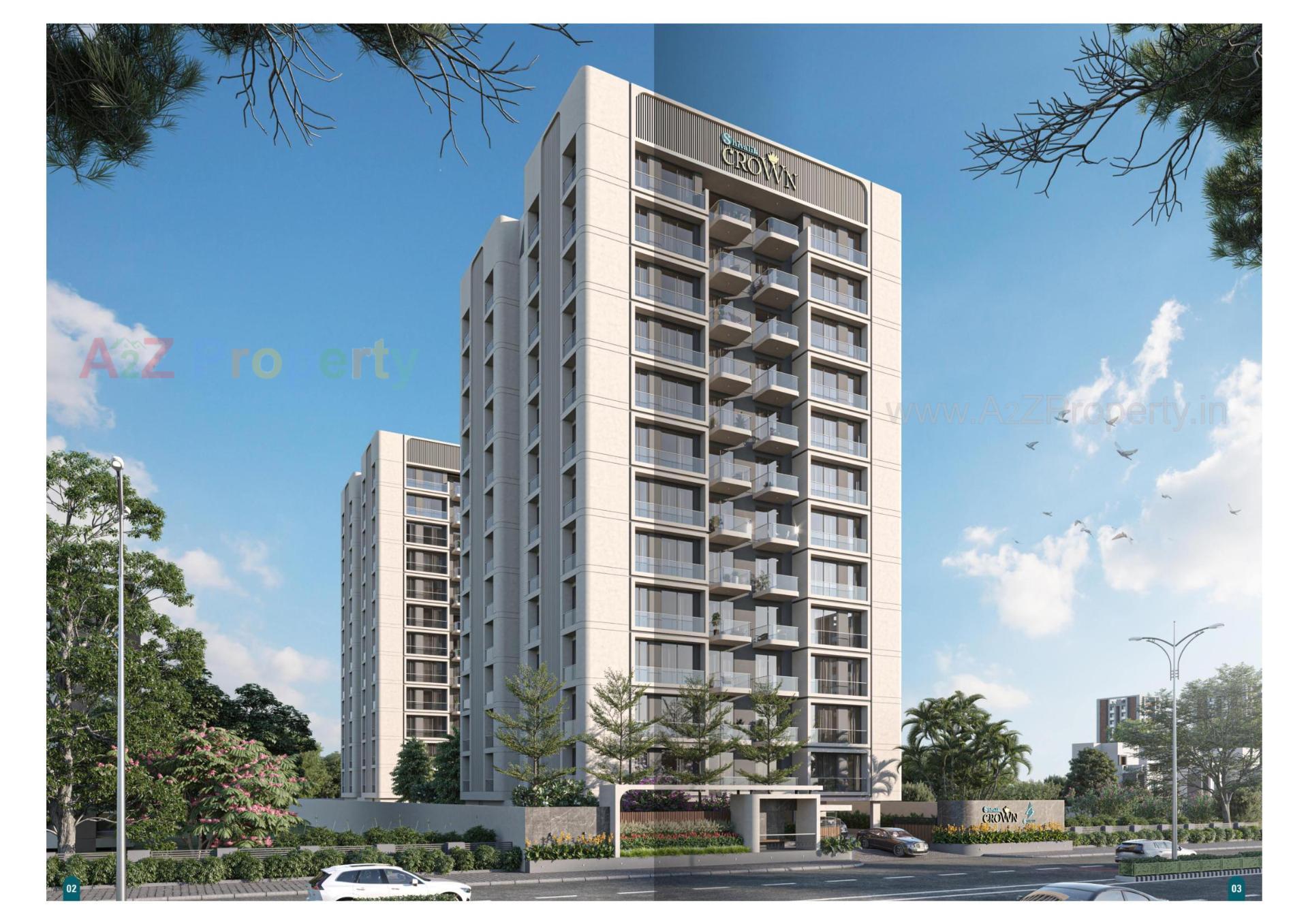 3D Elevation of real estate project Shivalik Crown located at Bhimrad, Surat, Gujarat