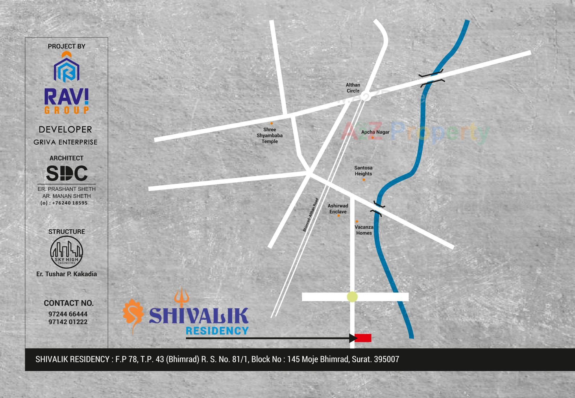  of real estate project Shivalik Residency located at Bhimrad, Surat, Gujarat