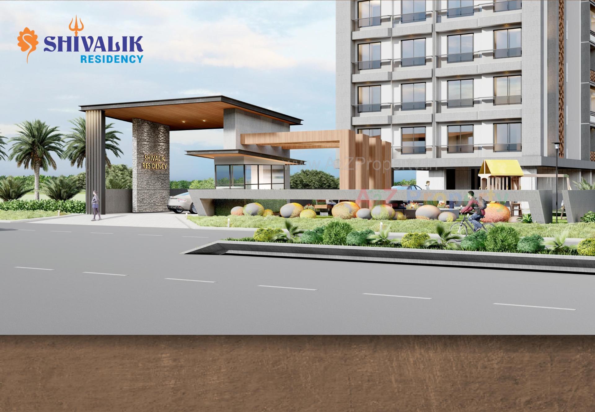 3D Elevation of real estate project Shivalik Residency located at Bhimrad, Surat, Gujarat