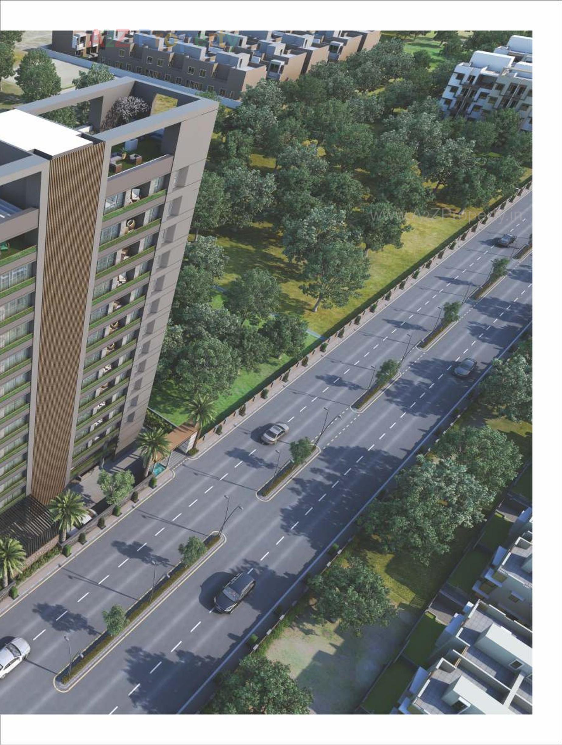 3D Elevation of real estate project Shivam Heights located at Ved, Surat, Gujarat