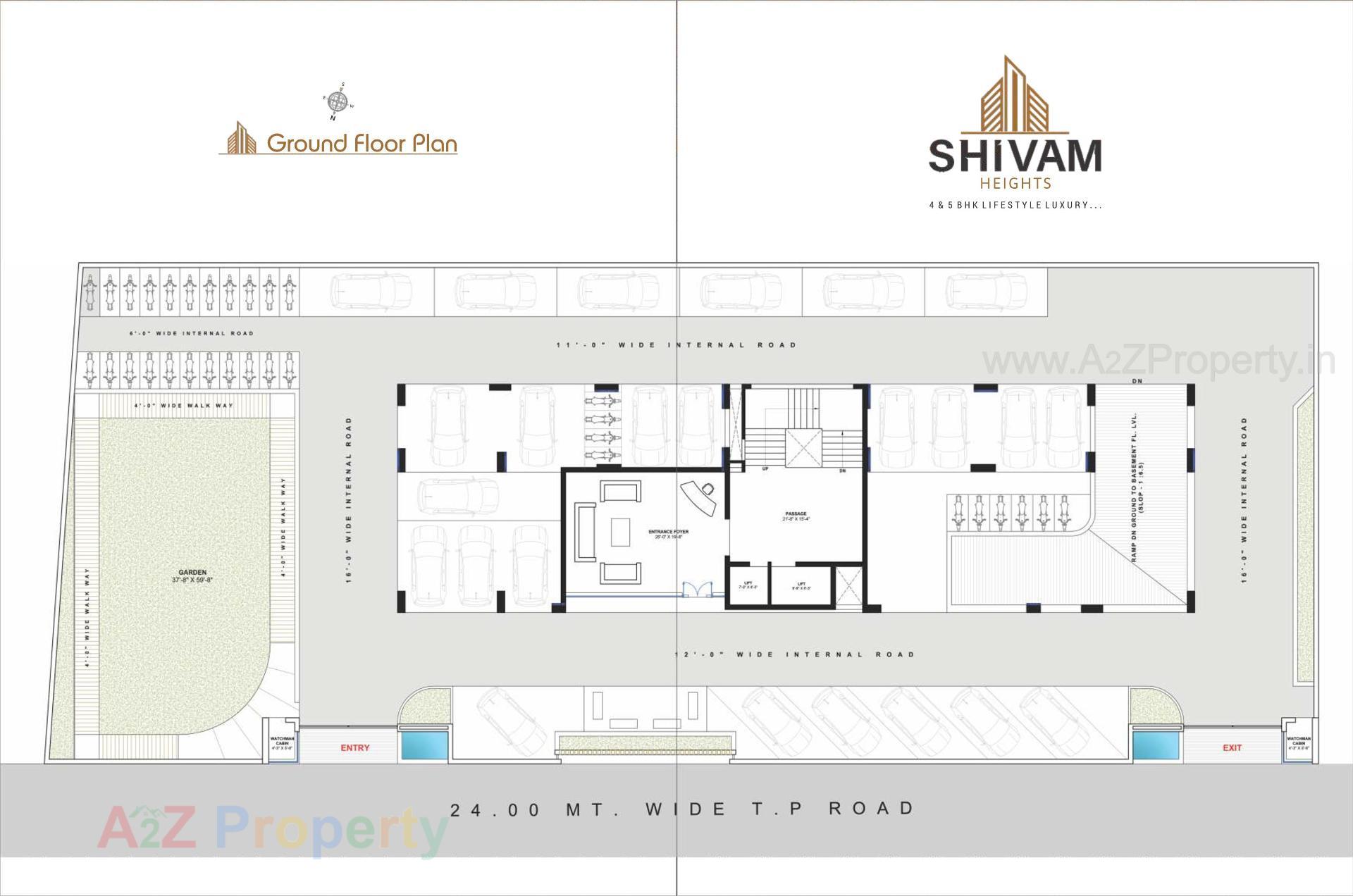 Layout of real estate project Shivam Heights located at Ved, Surat, Gujarat