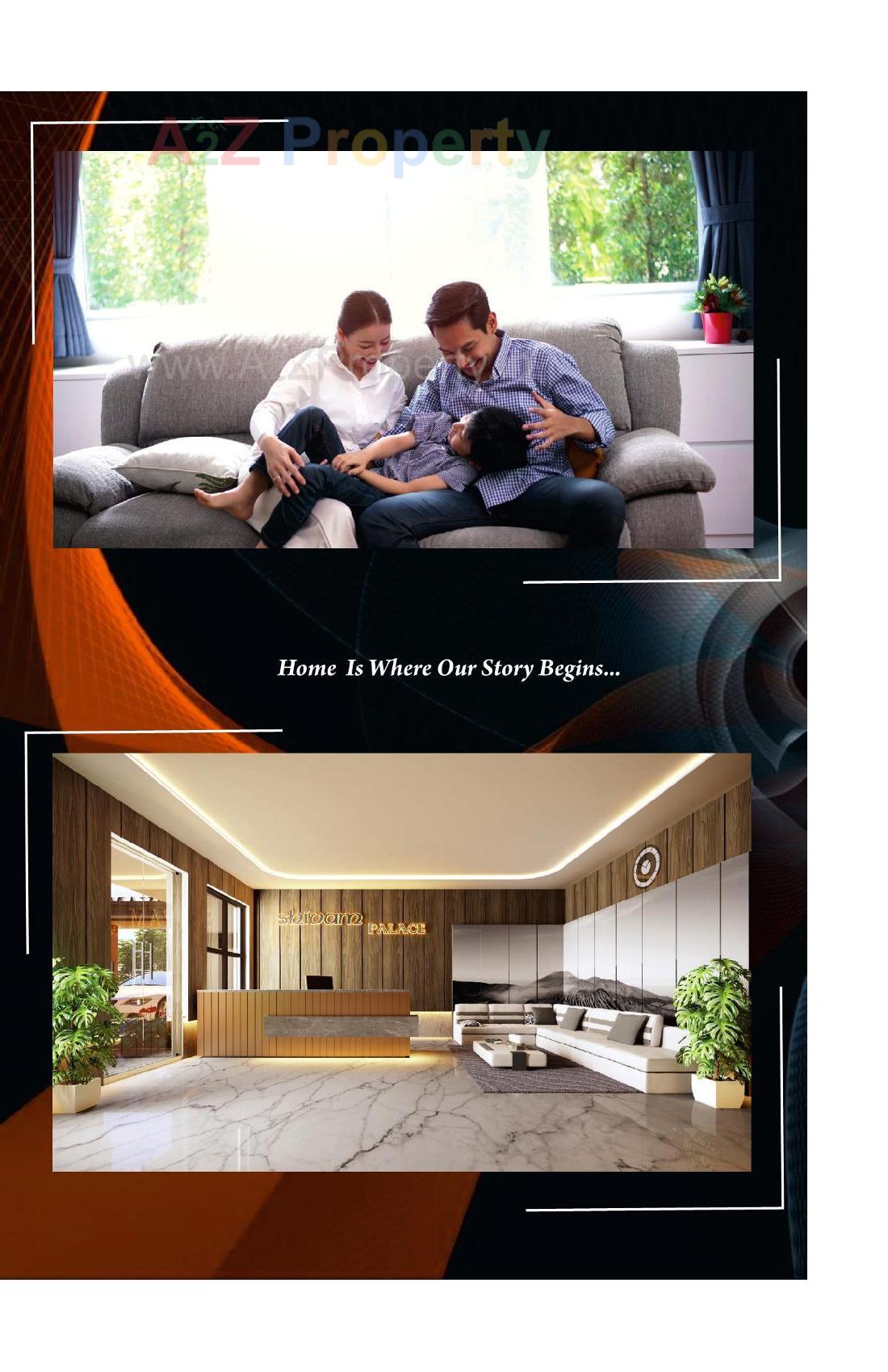 3D Elevation of real estate project Shivam Palace located at Kosad, Surat, Gujarat