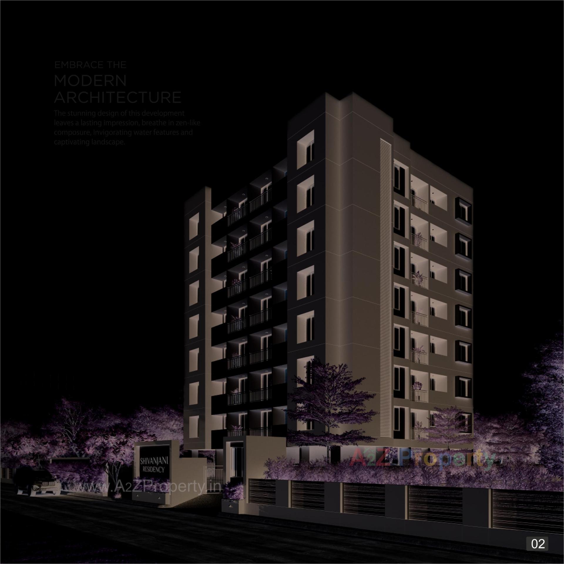 3D Elevation of real estate project Shivanjani Residency located at Rander, Surat, Gujarat