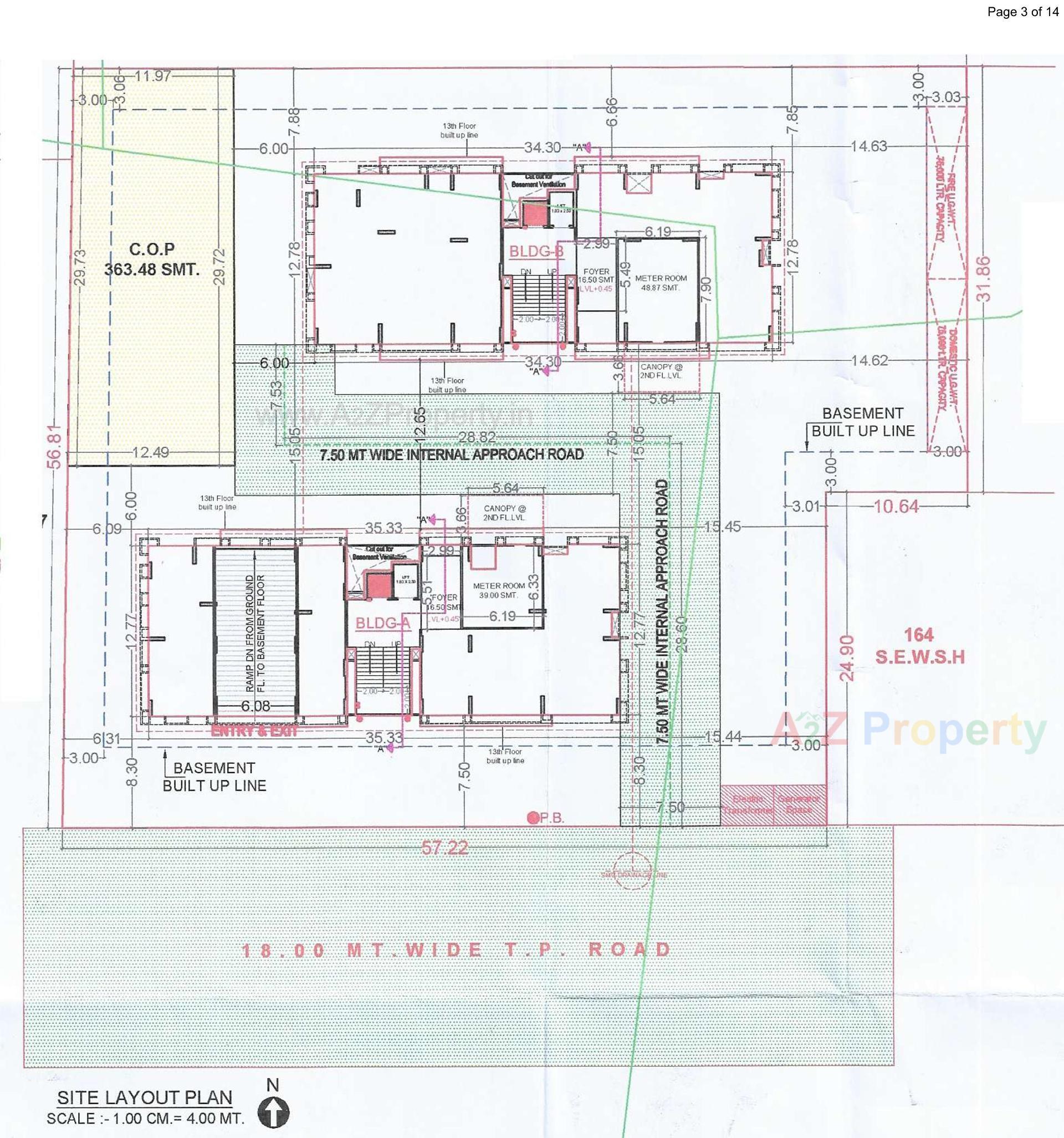 Layout of real estate project Shivansh Heights located at Pal, Surat, Gujarat