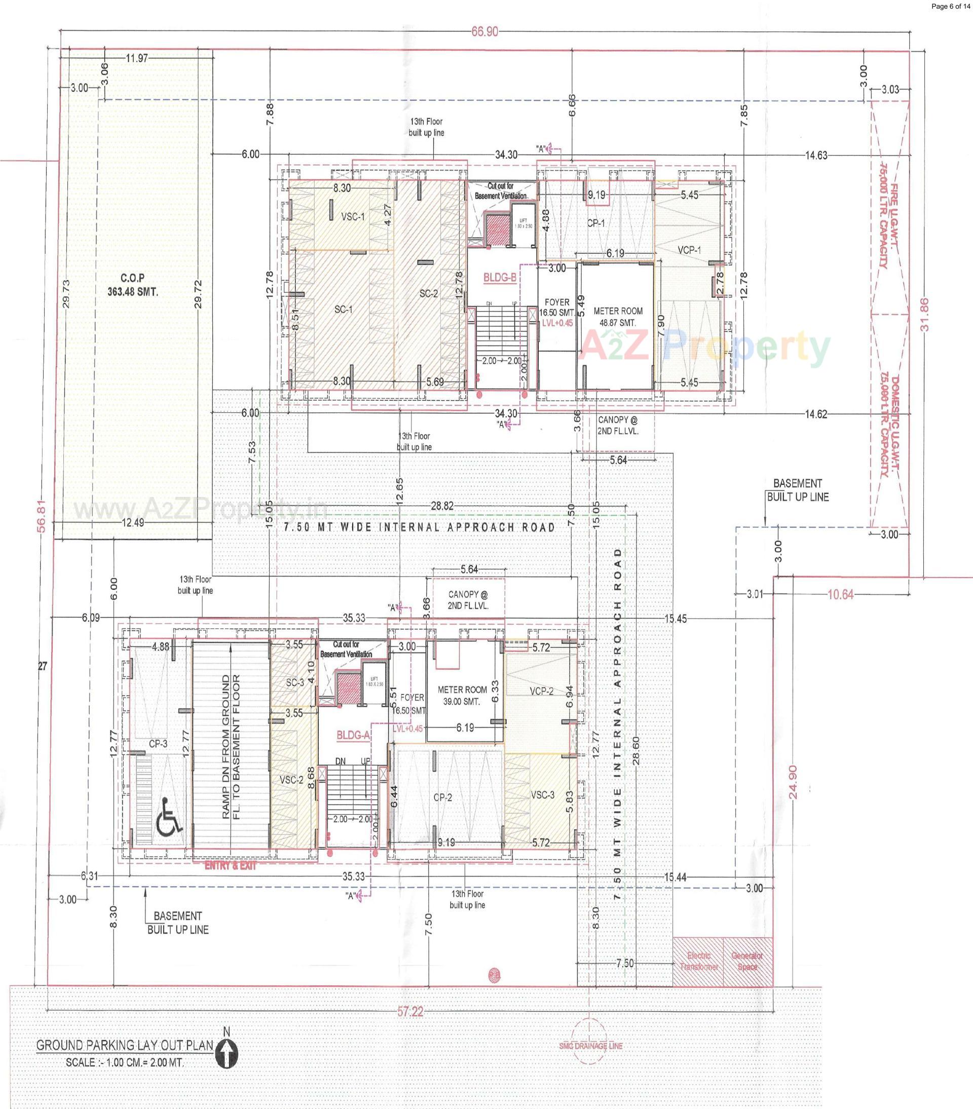 Layout of real estate project Shivansh Heights located at Pal, Surat, Gujarat