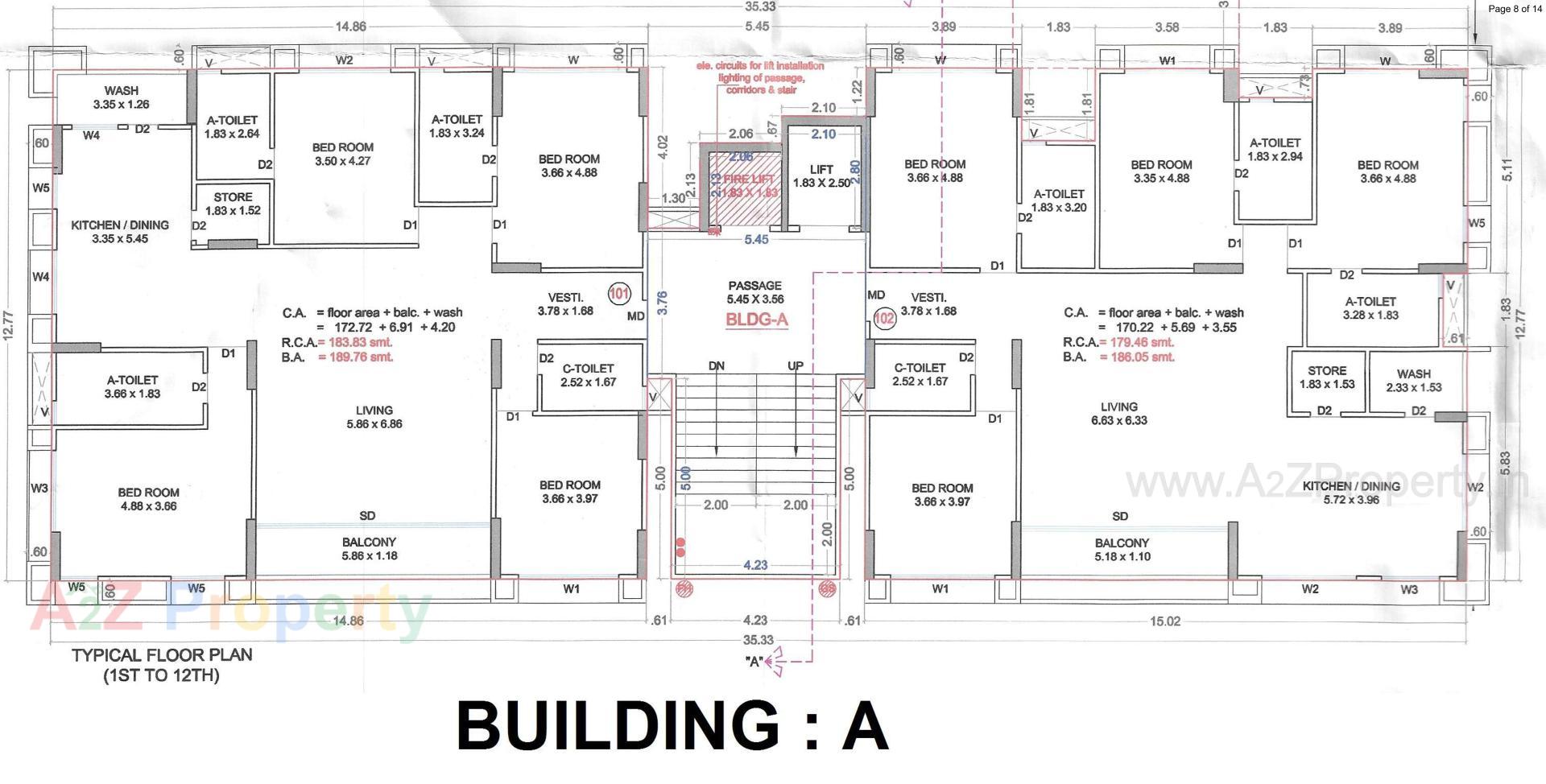 Layout of real estate project Shivansh Heights located at Pal, Surat, Gujarat