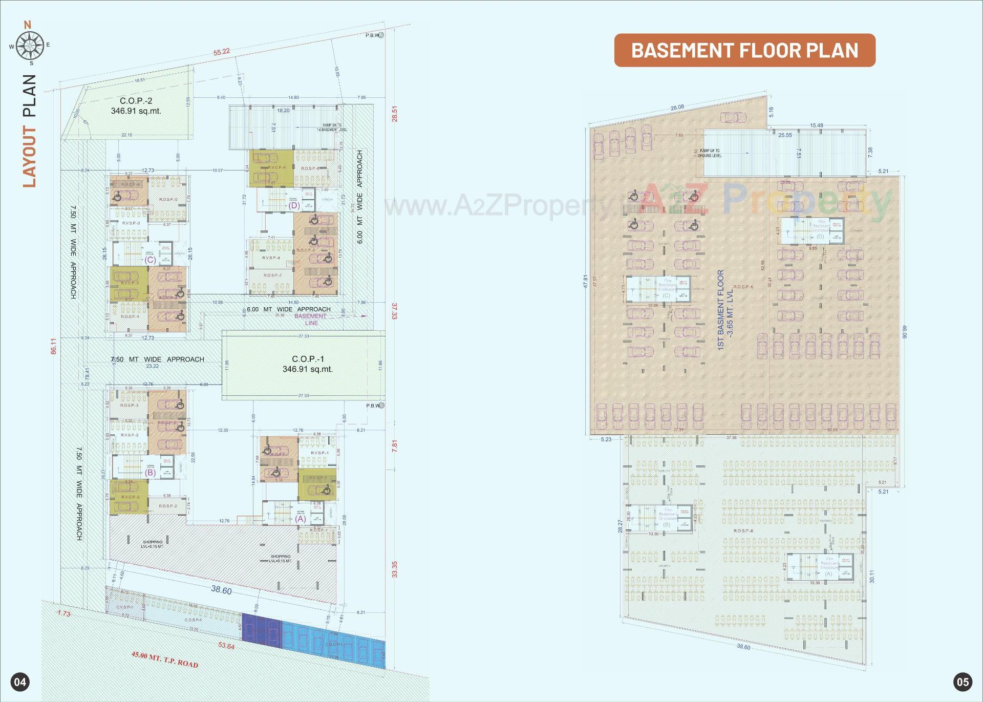 Layout of real estate project Shivant Antara located at Sarthana, Surat, Gujarat